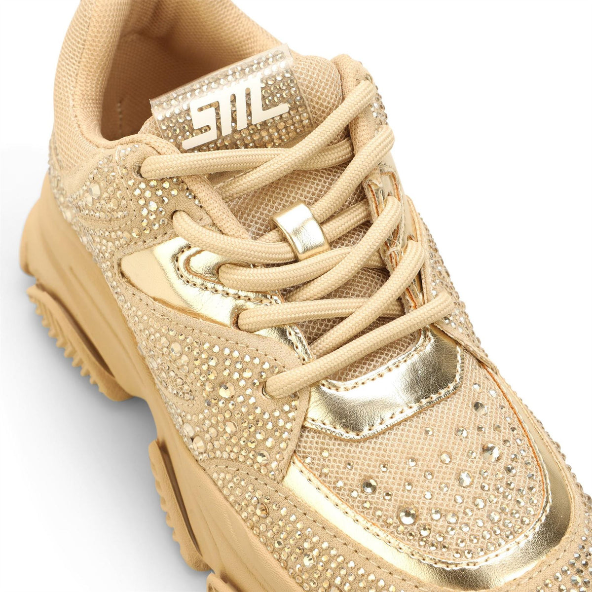 Steve Madden Juniors Privy Metallic Lace-Up Sneakers