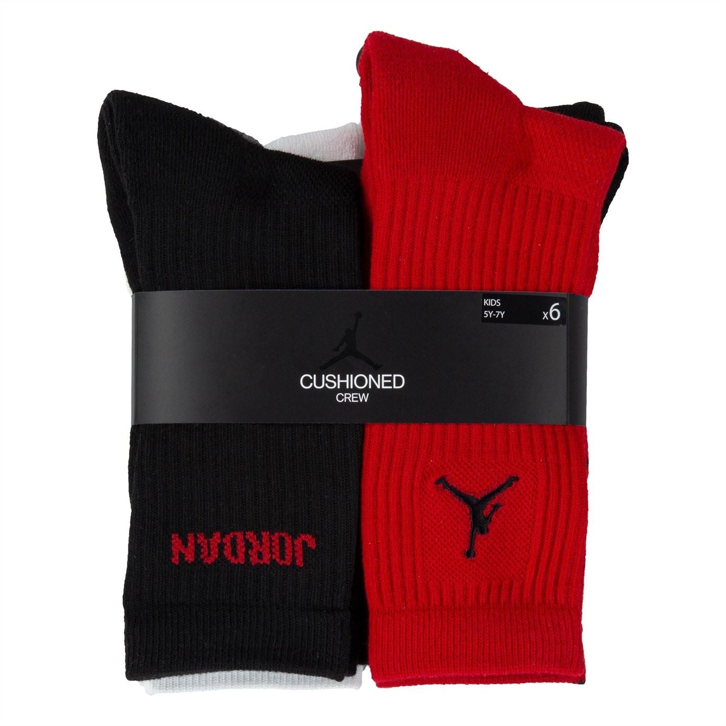 Air Jordan Legend Crew 6 Pack Socks Juniors