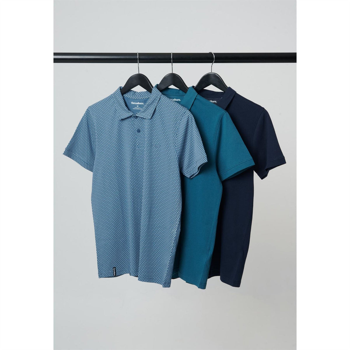 Threadbare 3 Pack Regular Fit Short Sleeve Polo Shirt