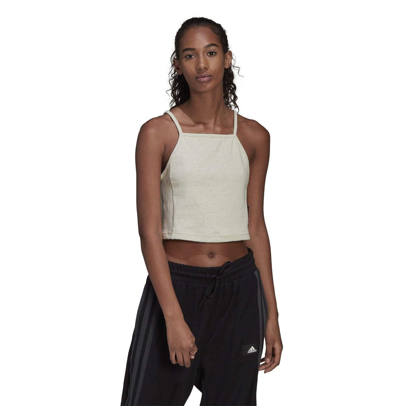 adidas Womens Studio Lounge Rib Tank Top