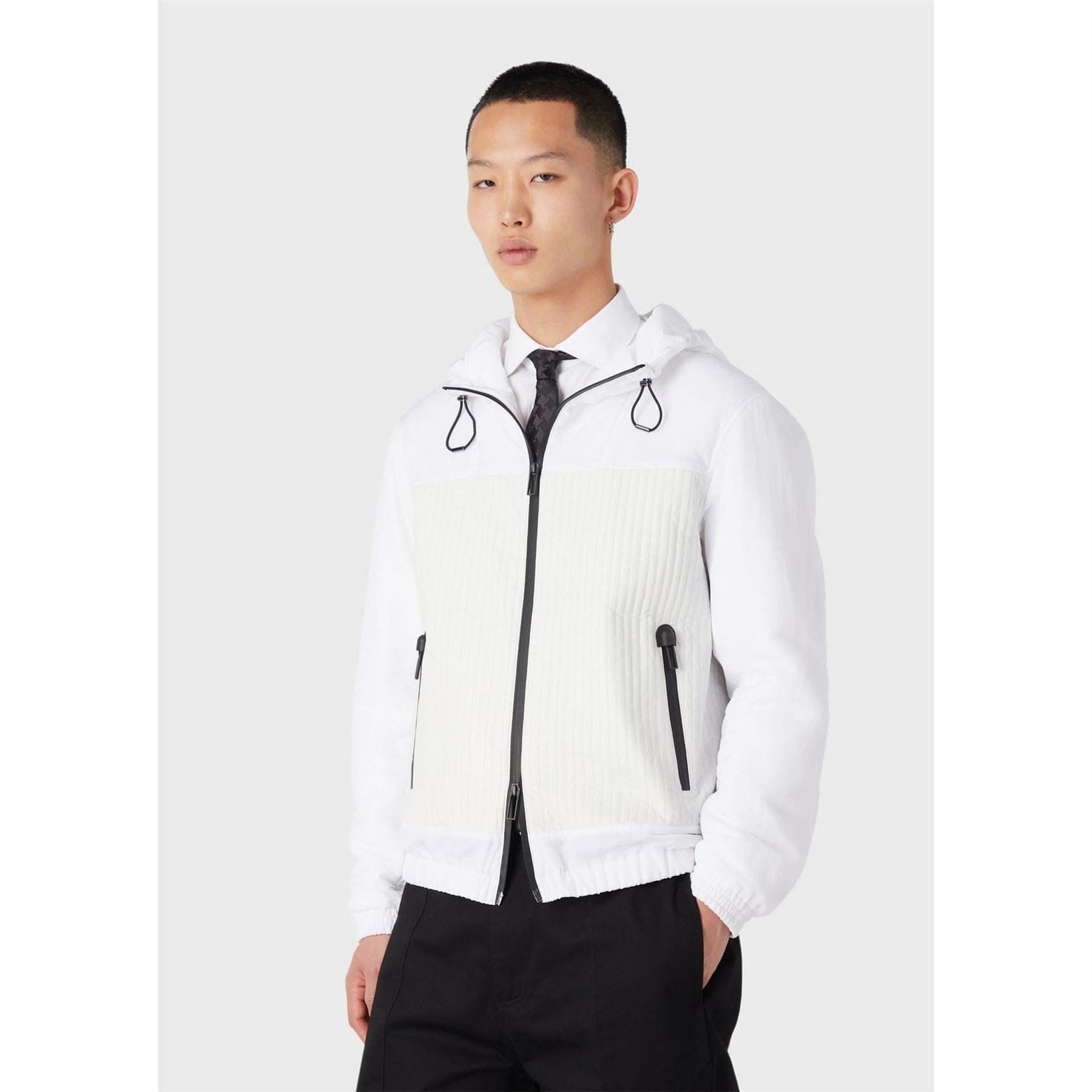 Emporio Armani Leather Hooded Jacket