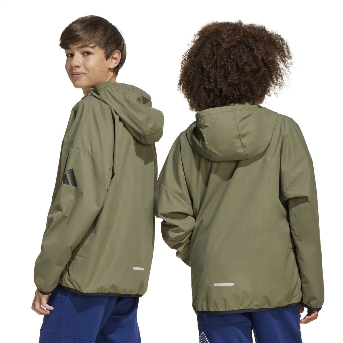 adidas Solid Patterned Hooded Zipped Pocket Cargo Jacket