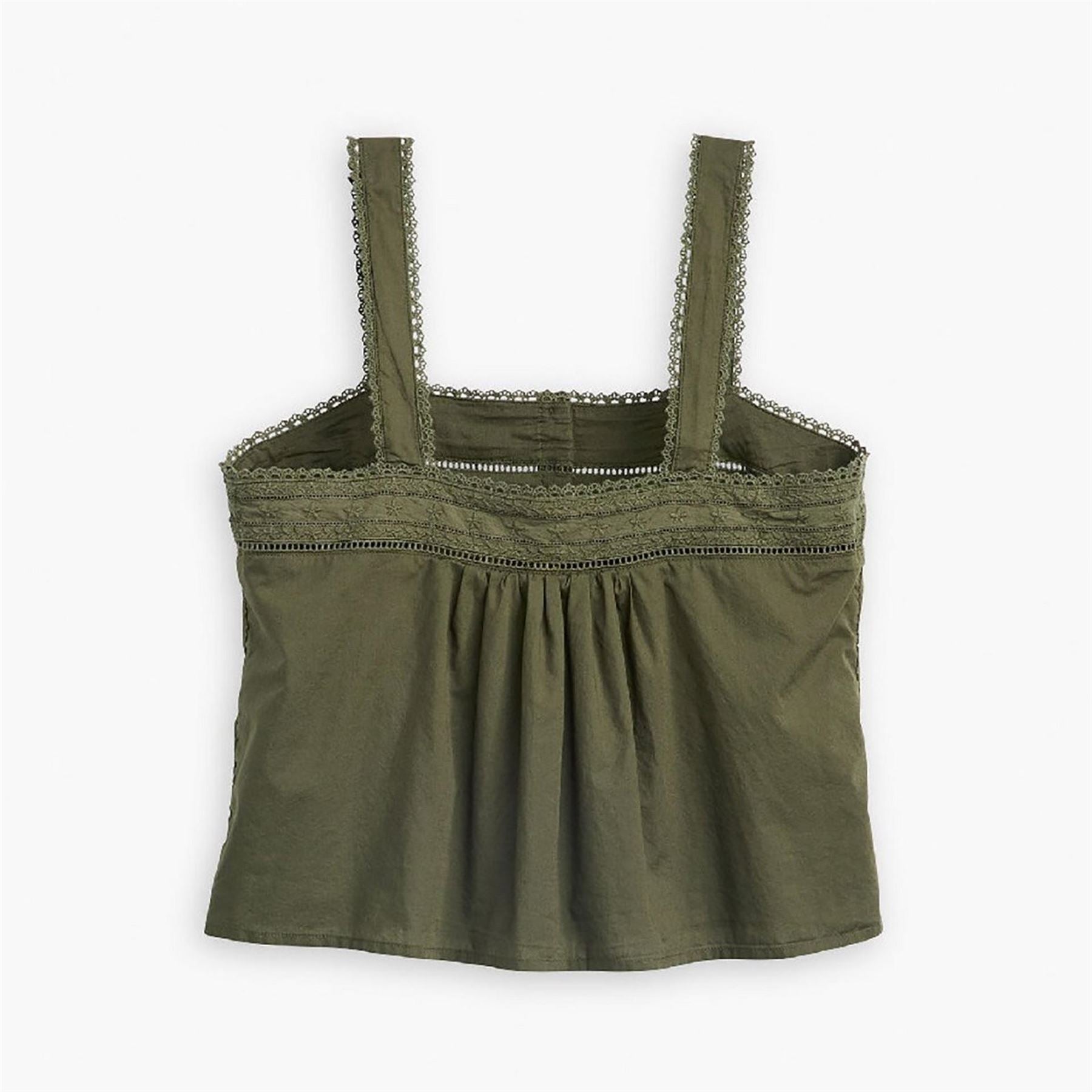 Levis Cici Lace Detail Square Neck Camisole Tank