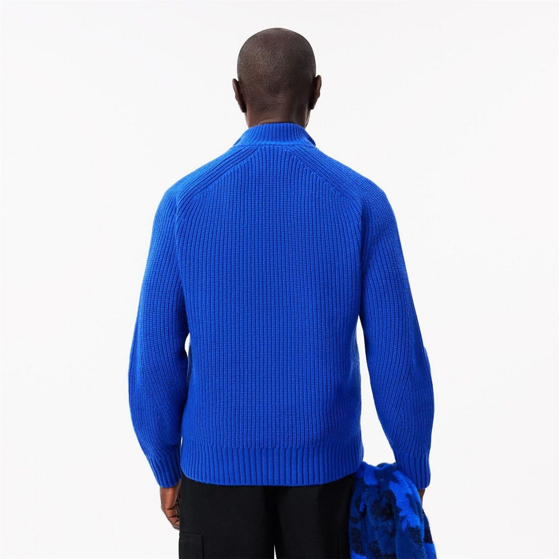 Lacoste High Neck Carded Wool Sweater