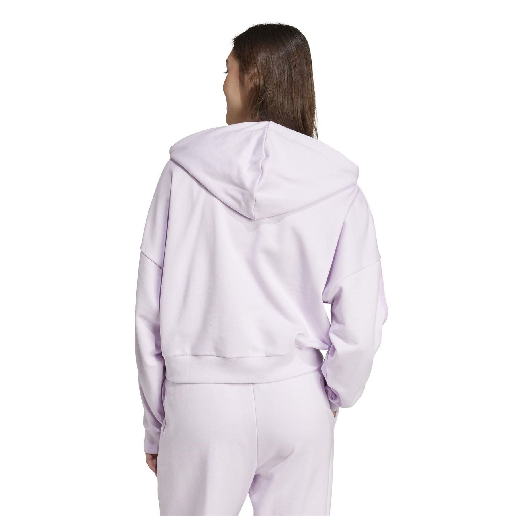 adidas Womens Essentials 3 Stripes Quarter Zip Hoodie