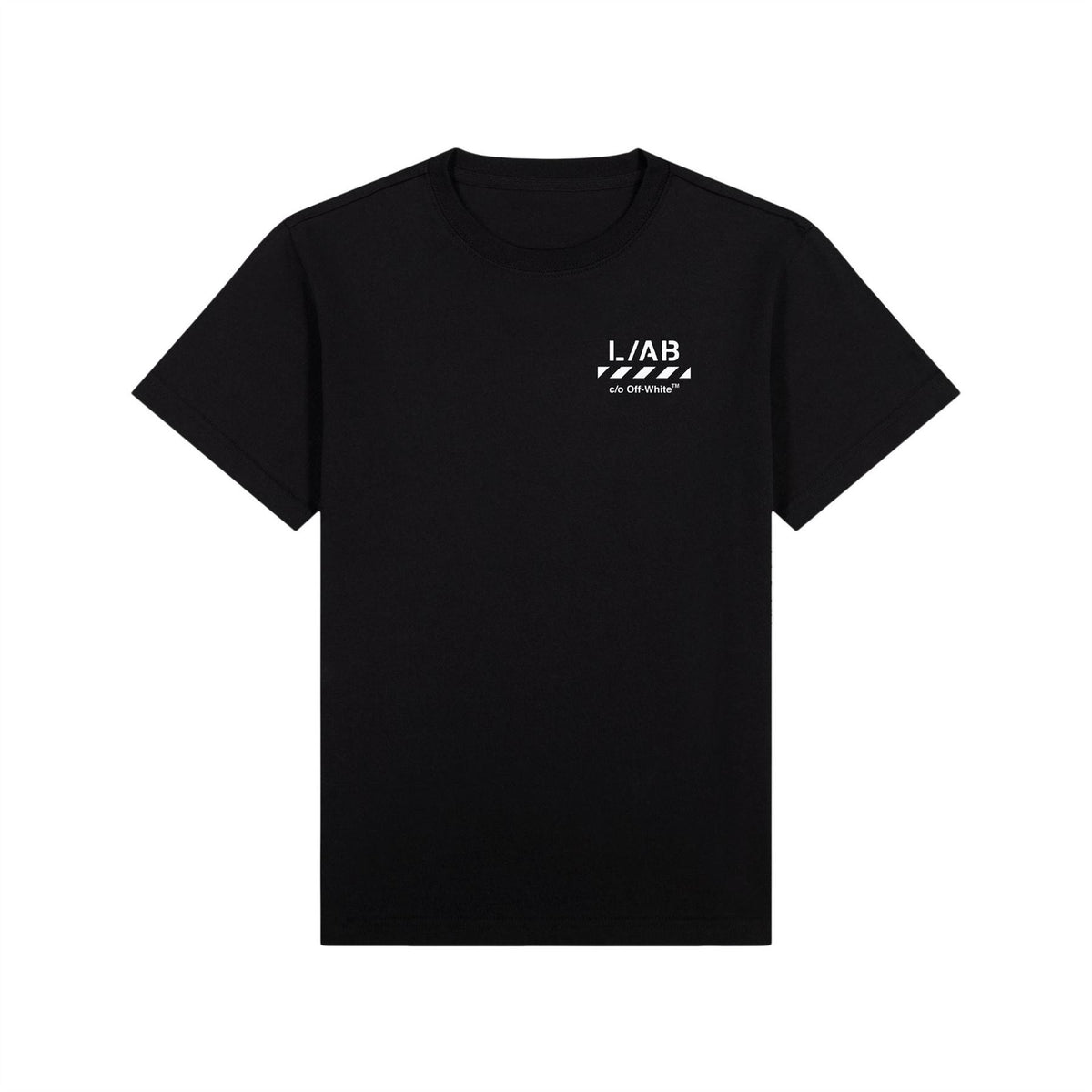 L AB Off White Small Logo T-Shirt