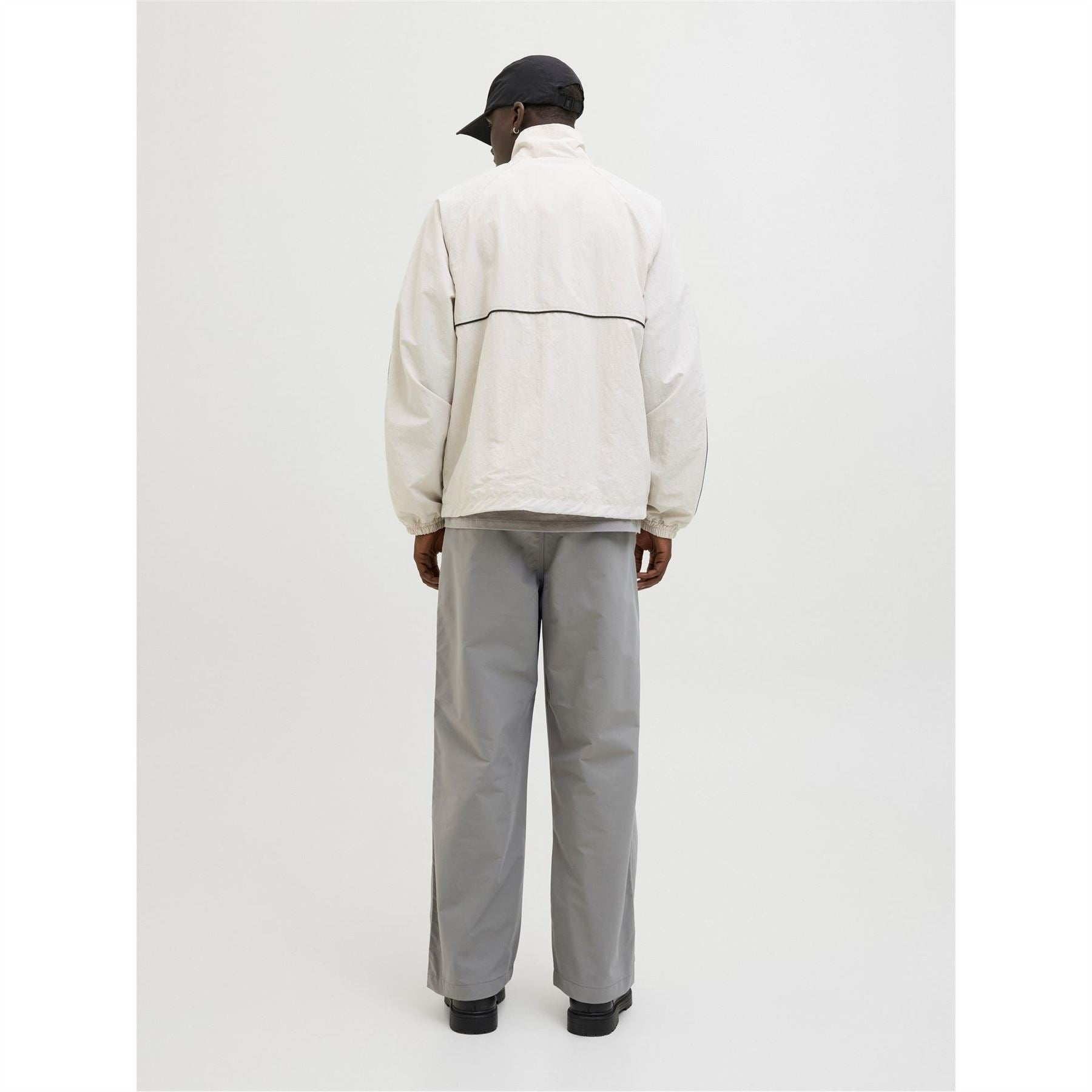 Jack and Jones Owen Solid Patterned Wide Leg Chinos