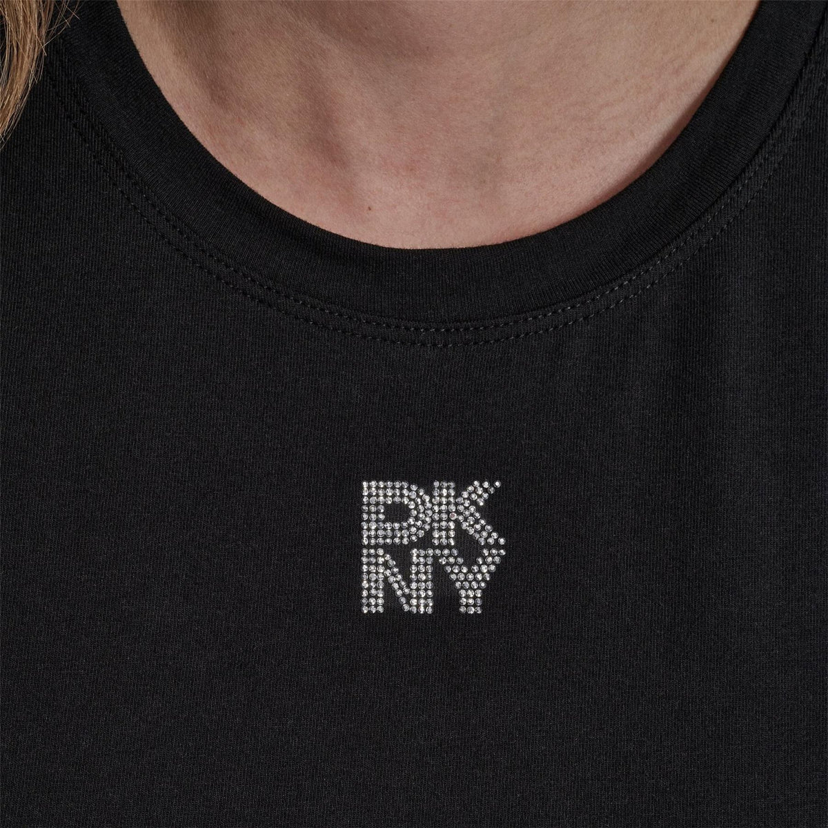 DKNY Jeans Rhinestone Logo Baby Tee