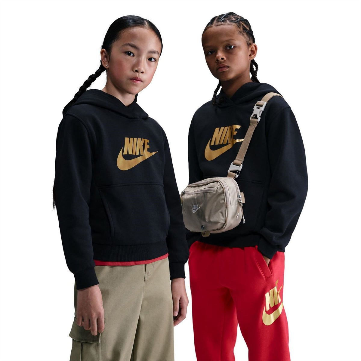 Nike Text Graphic Hooded Neck Long Sleeve Sweatshirt