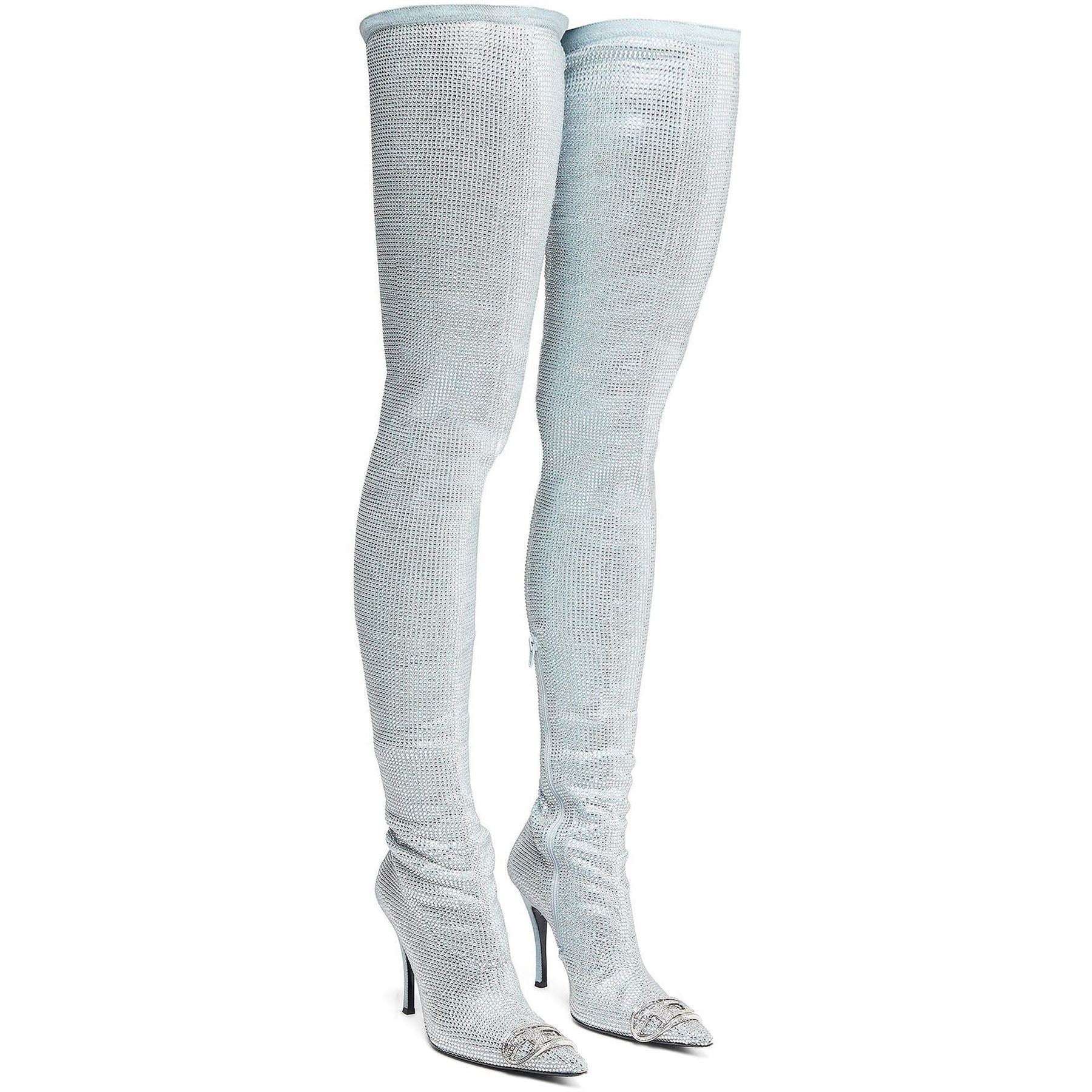 Diesel Vnus Textured Over The Knee Stiletto Boots