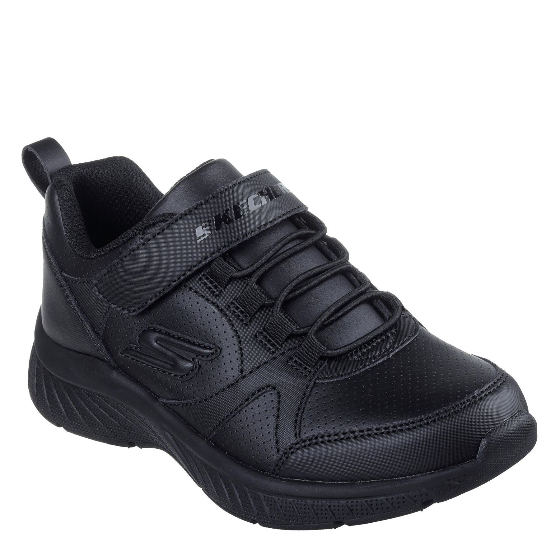 Skechers Bungee And Strap Microperf School S Low Top Trainers Girls