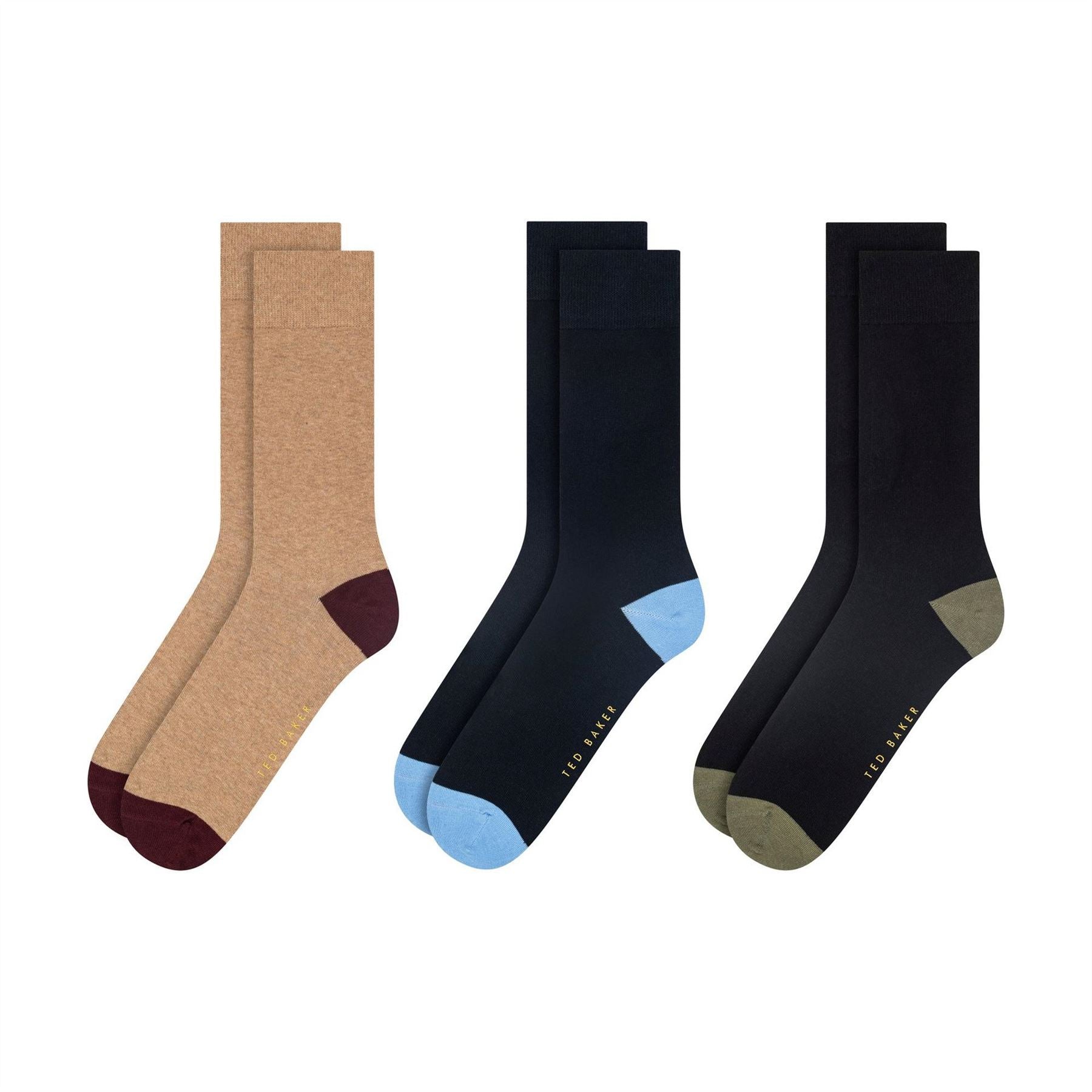 Ted Baker 3 Pack Formal Crew Long Socks
