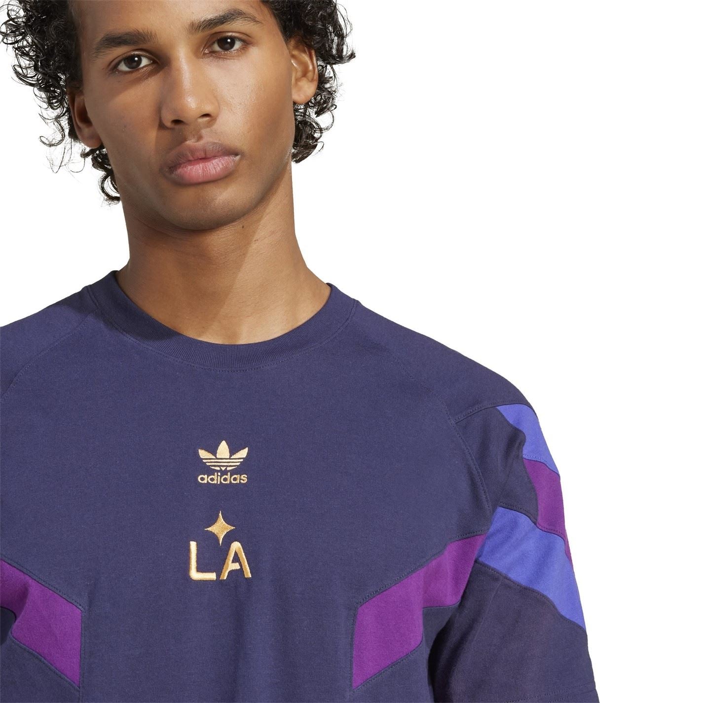 adidas Mens La Galaxy Originals Short Sleeve T-Shirt
