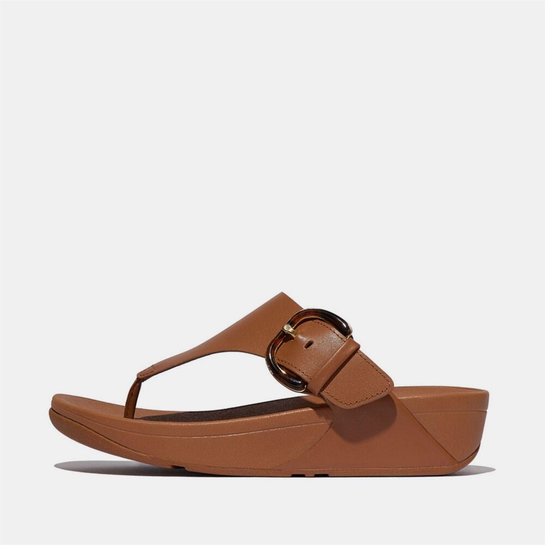 FitFlop Resin Buckle Leather Toe Post Sandals