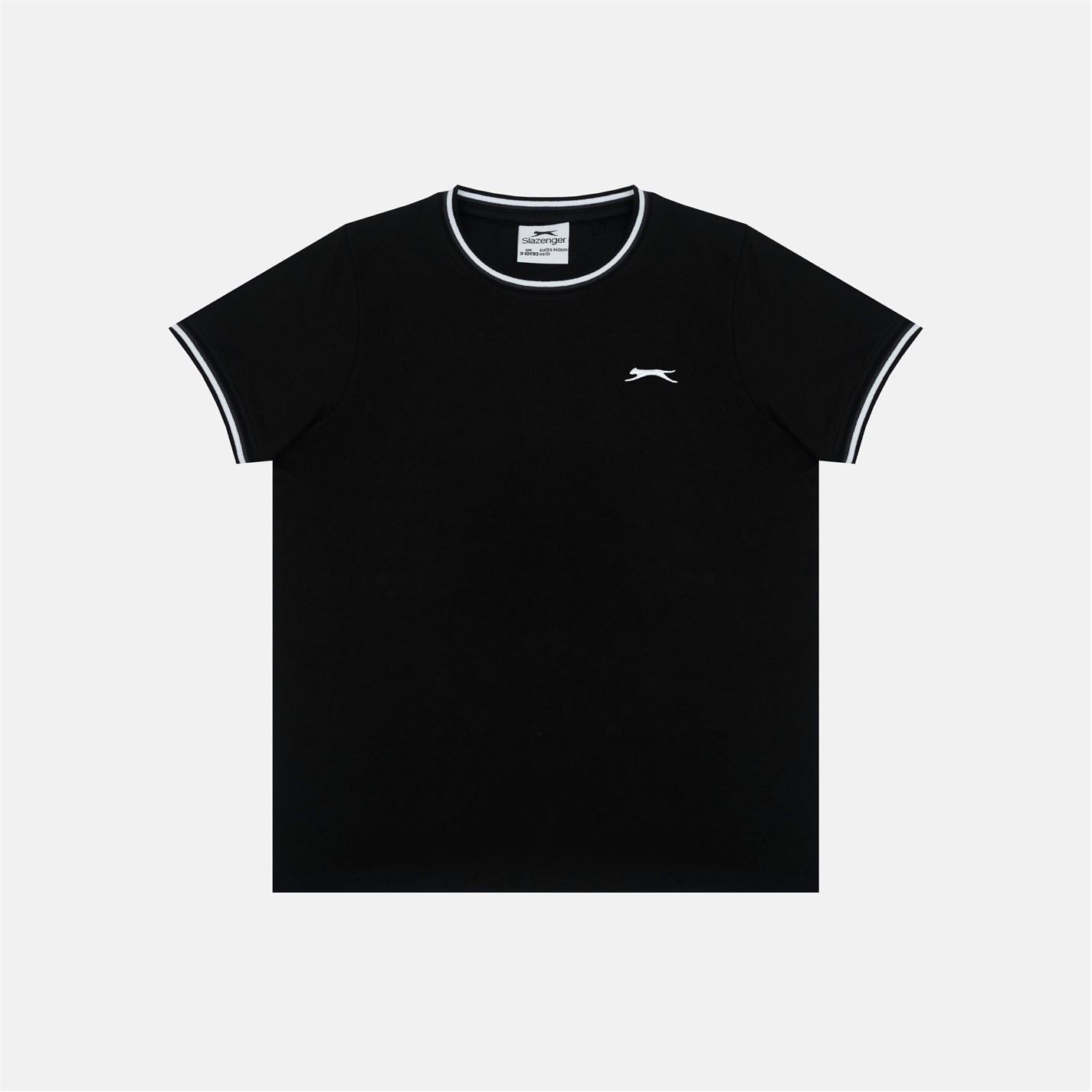 Slazenger Crew Neck Ribbed Collar Short Sleeve T-Shirt