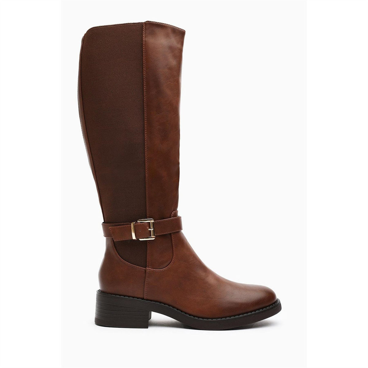 Wheres That From Knee High Boots With Buckle Detail