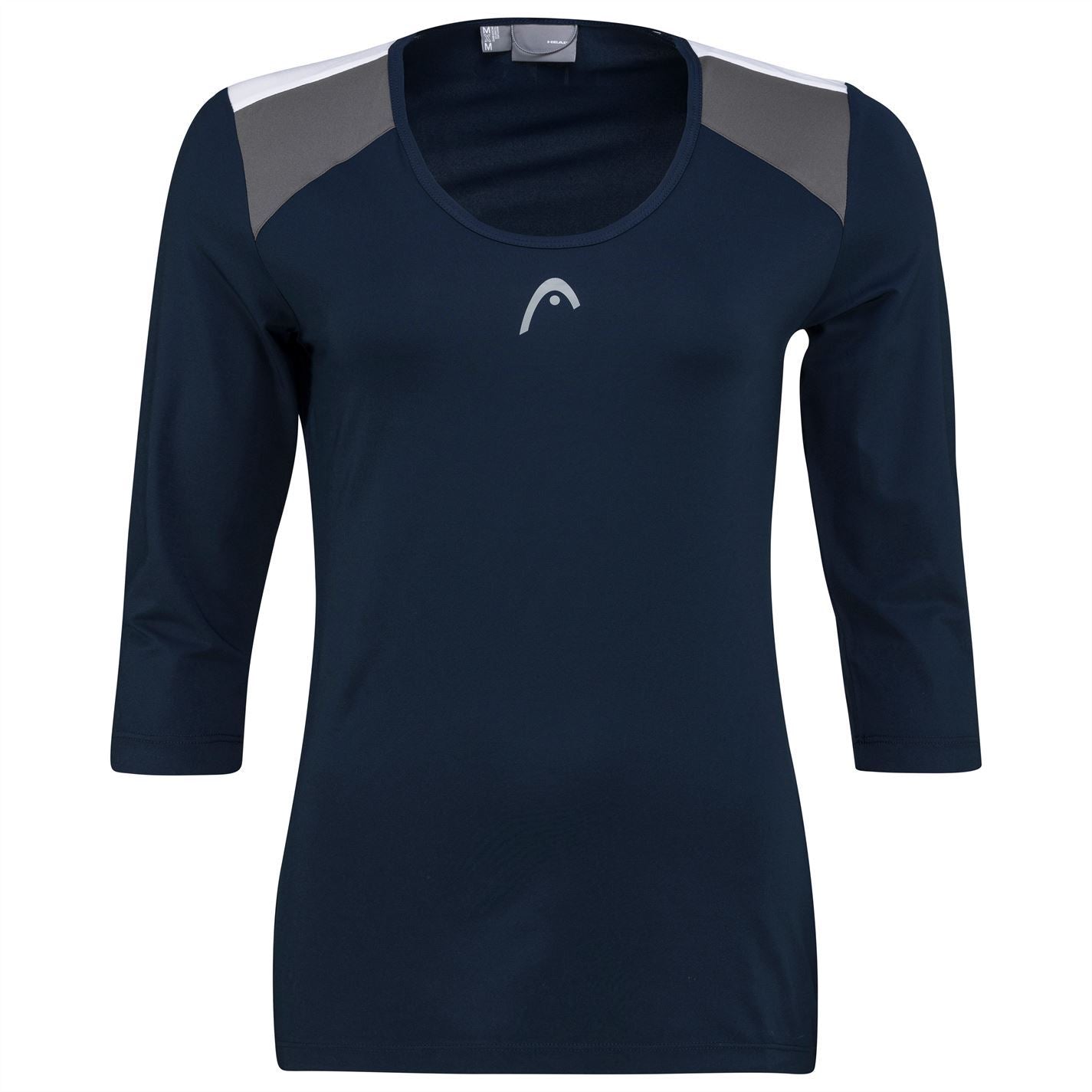 HEAD Womens Club 3 Quarter Sleeve T-Shirt