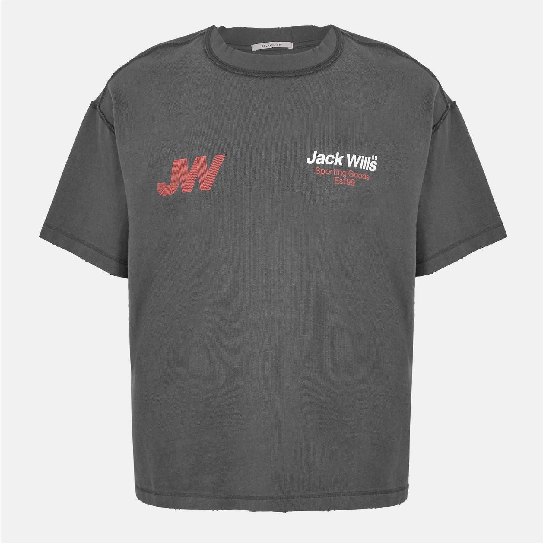 Jack Wills Regular Fit Lettering Crew Neck T-Shirt