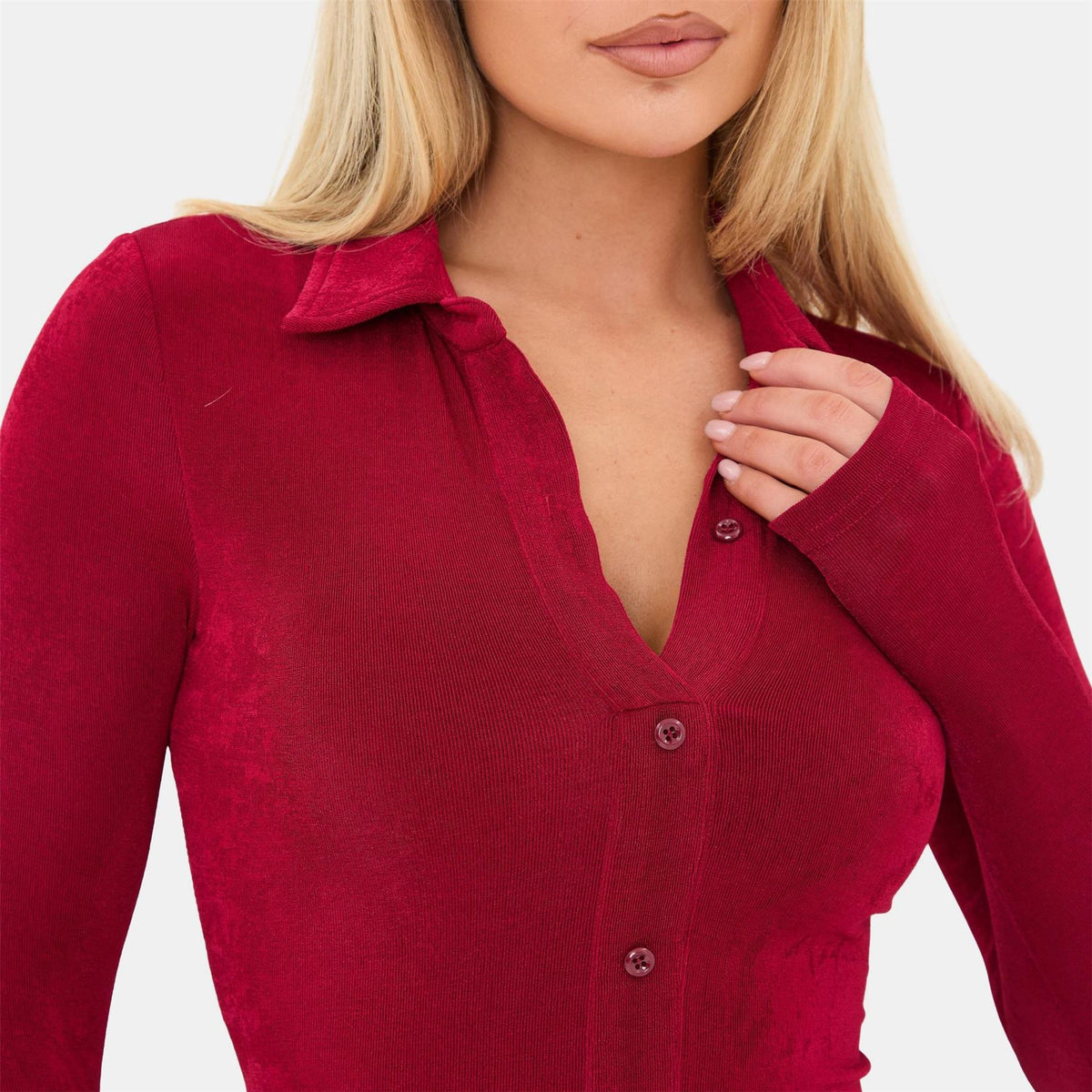 I Saw It First Button Long Sleeve Maxi Shirt Dress