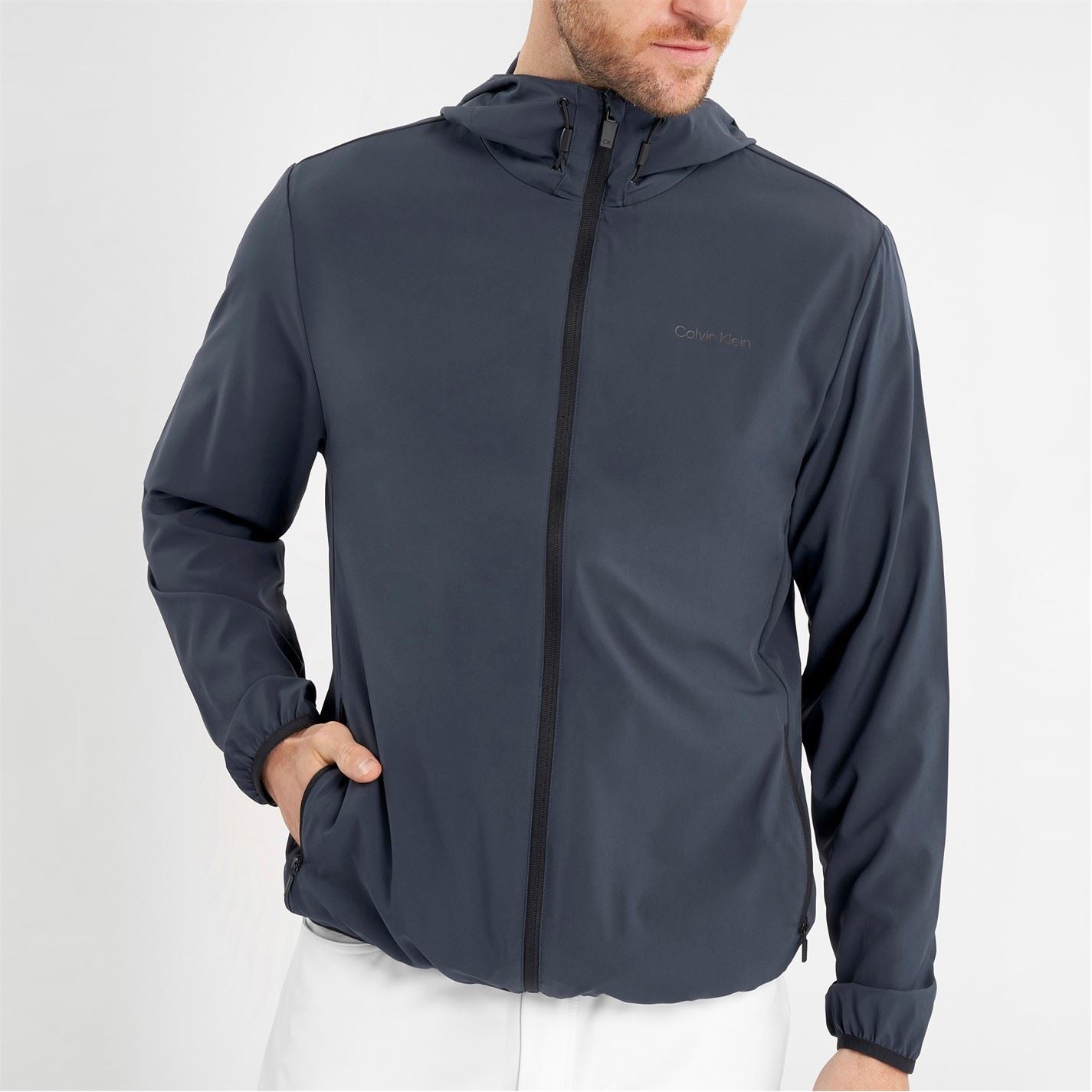 Calvin Klein Golf Hooded Performance Jacket with Elasticated Cuff