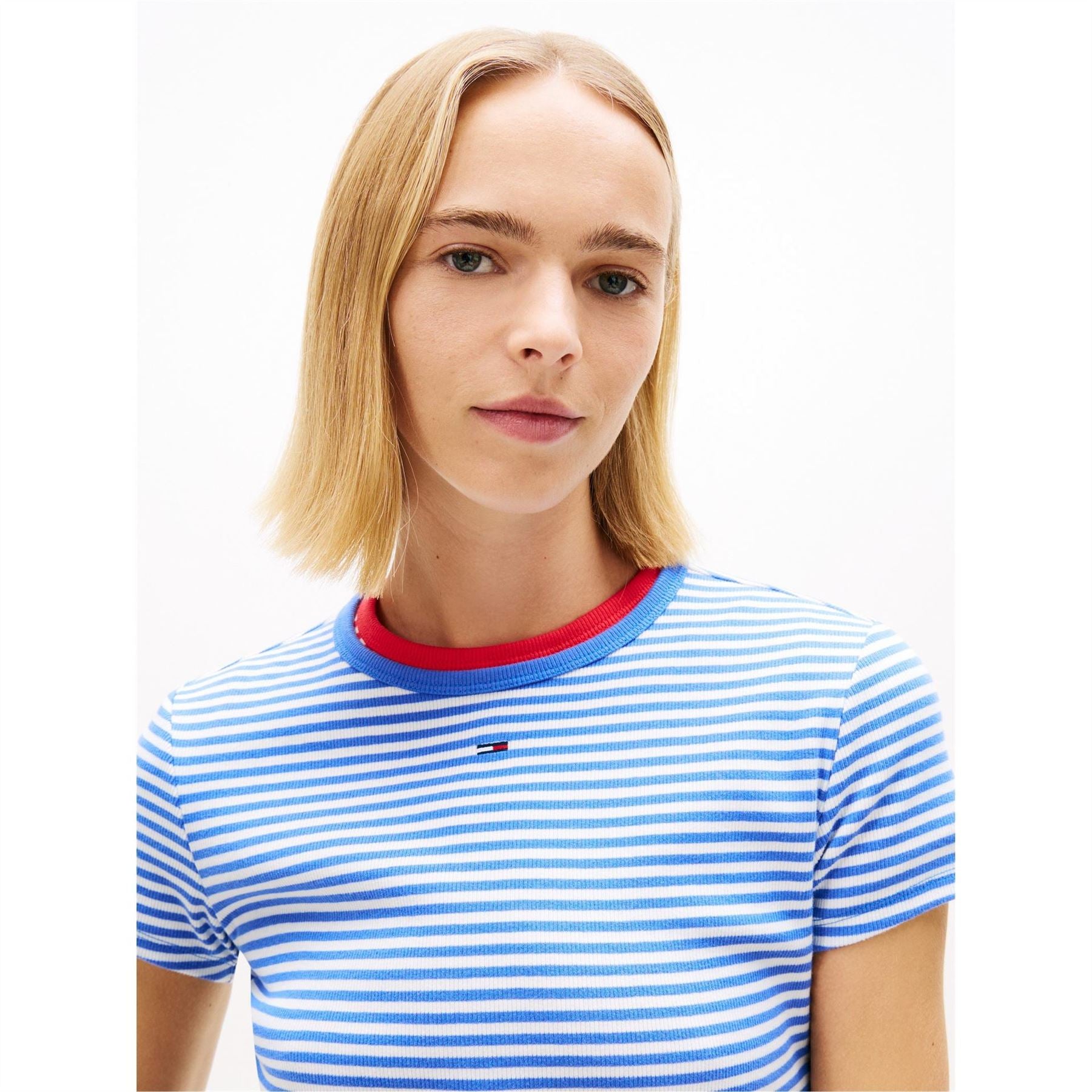 Tommy Jeans Slim Essential Rib Short Sleeve T-Shirt