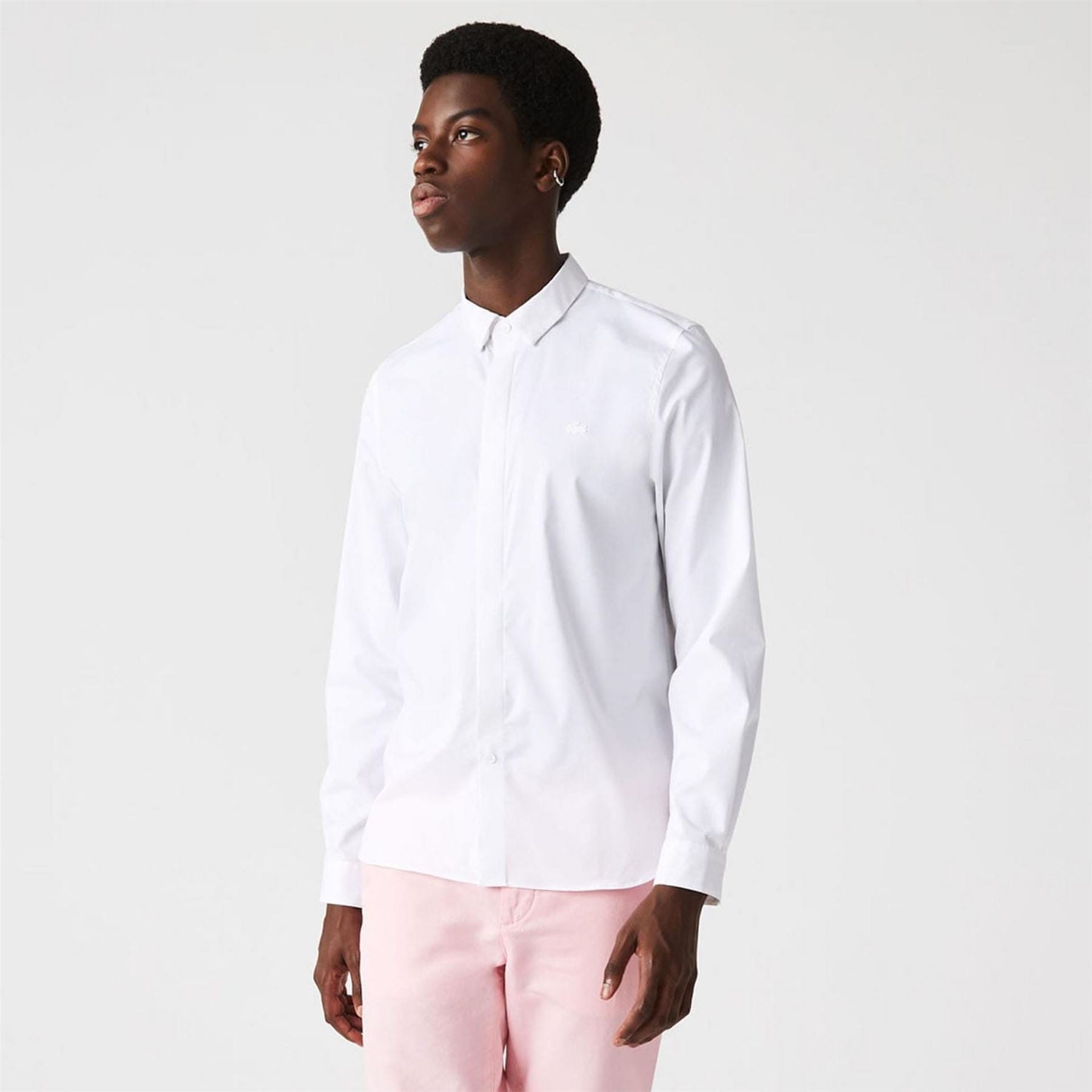 Lacoste Fit Concealed Placket Poplin Shirt