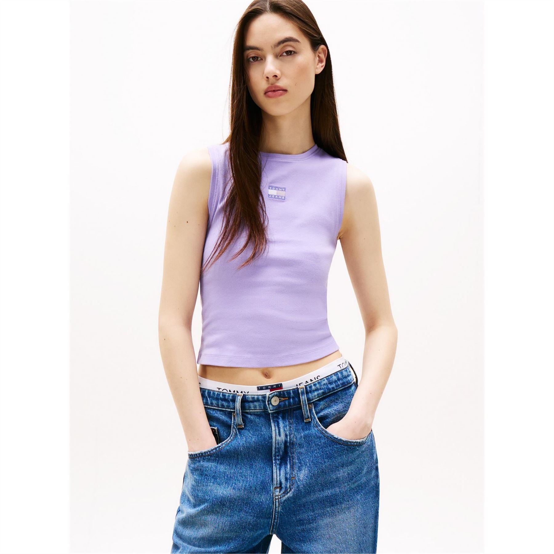 Tommy Jeans Badge Slim Fit Cropped Tank