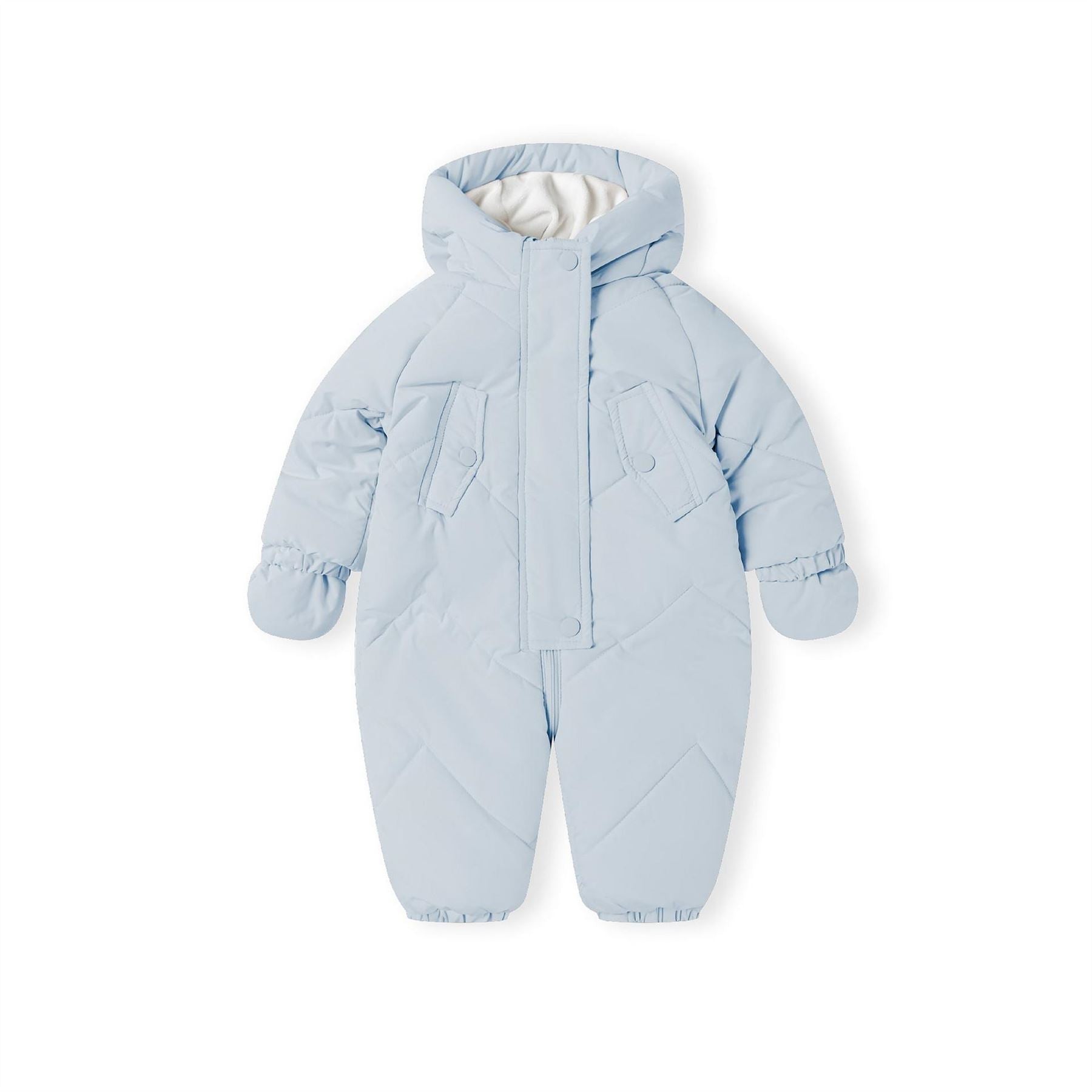 Minoti Baby Unisex Snowsuit Hood With 3d Ears Light Blue