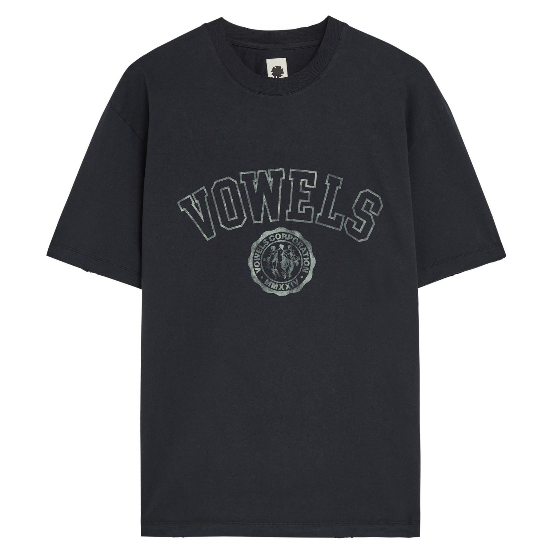 Vowels Faded College Ss Tee