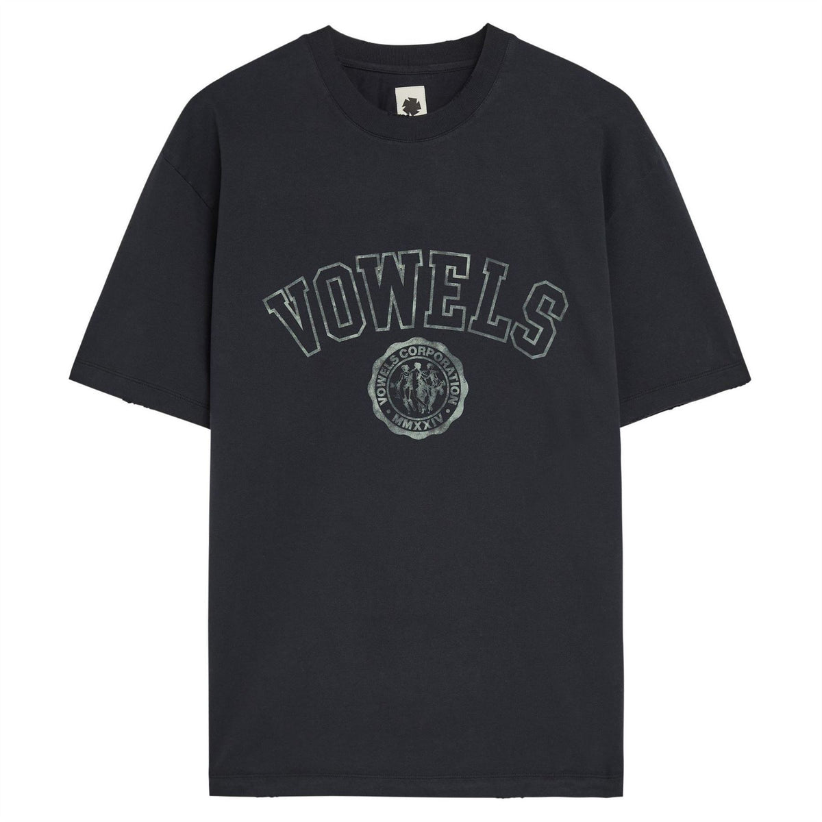 Vowels Faded College Ss Tee