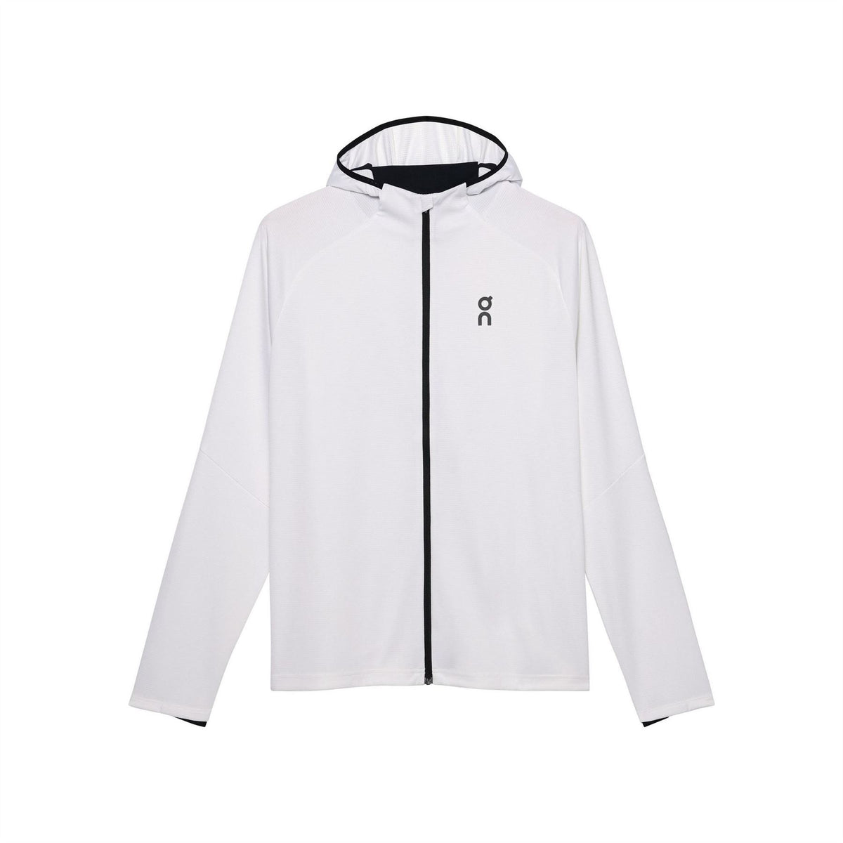 On Climate Solid Patterned Hooded Running Jacket