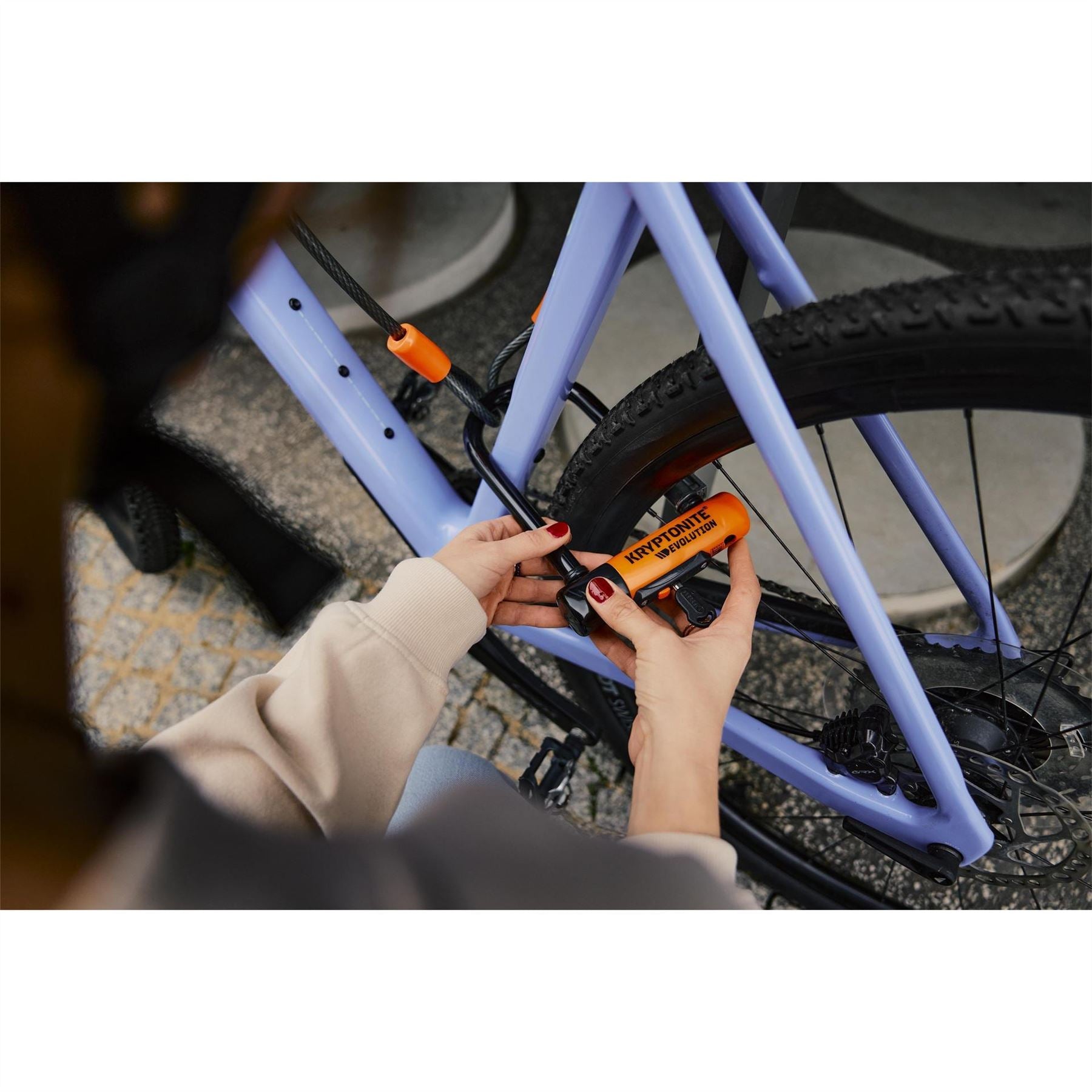 Kryptonite Mini 7 U Lock With 4 Foot Cable And Flexframe Bracket Sold Secure Gold