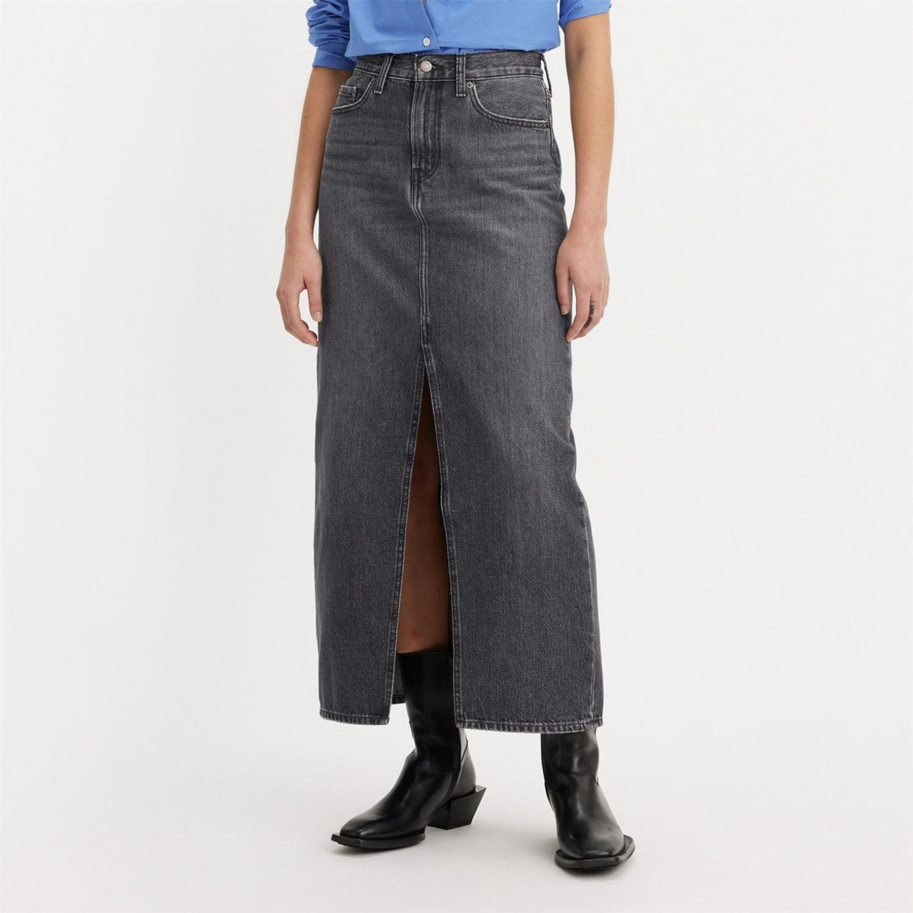 Levis Ankle Column Denim Skirt
