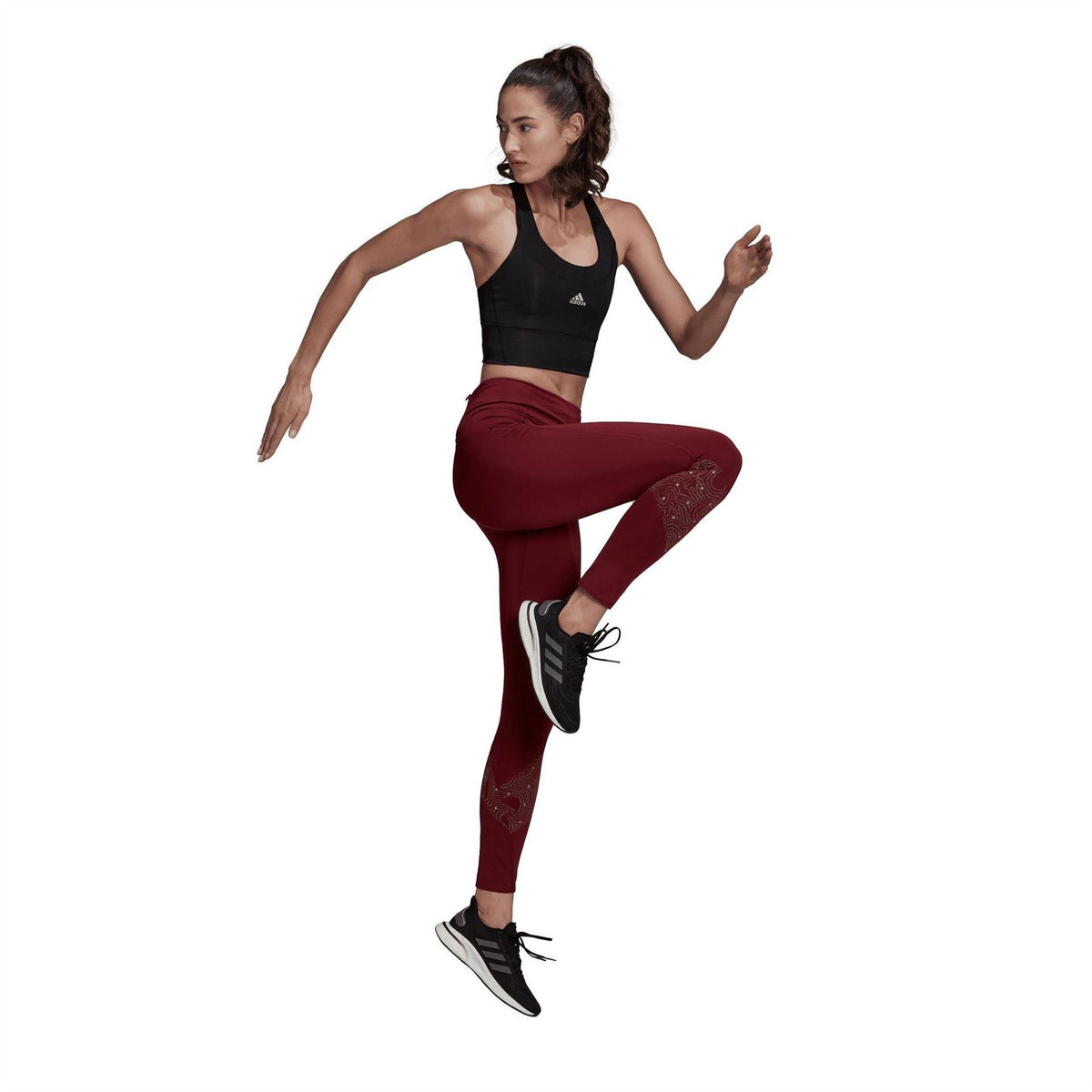 adidas Womens Own The Run Radically Reflective 7 8 Tights Gym Legging