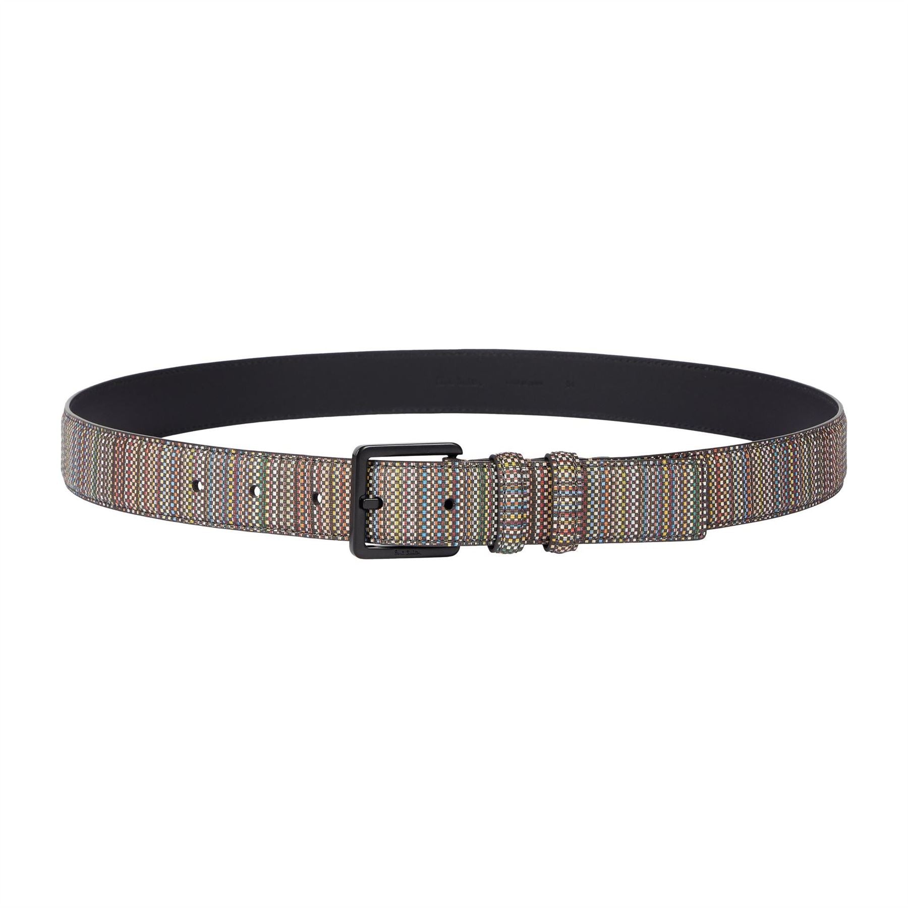 Paul Smith Stripe Coated Canvasas Belt
