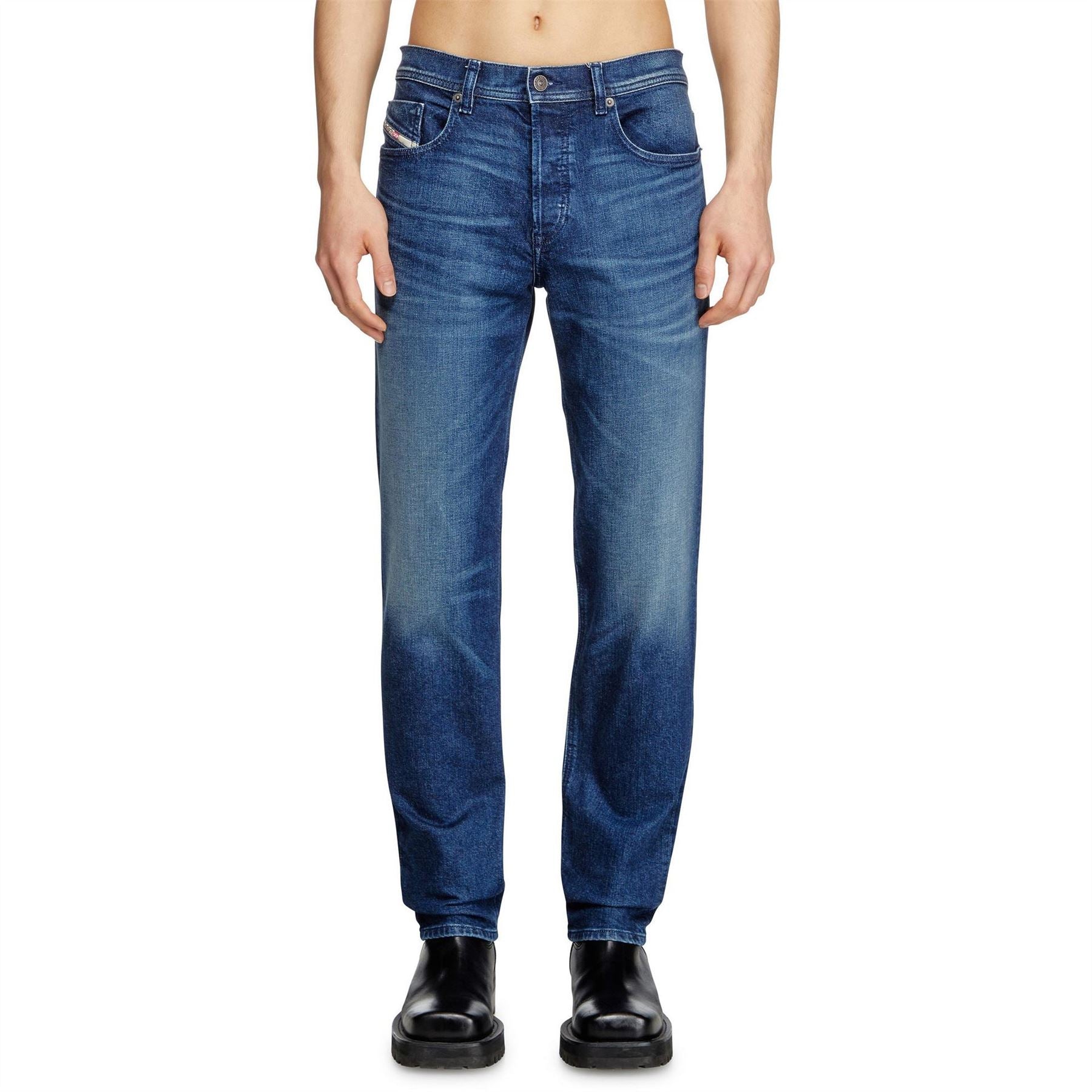 Diesel Five Pocket Tapered Fit Jeans