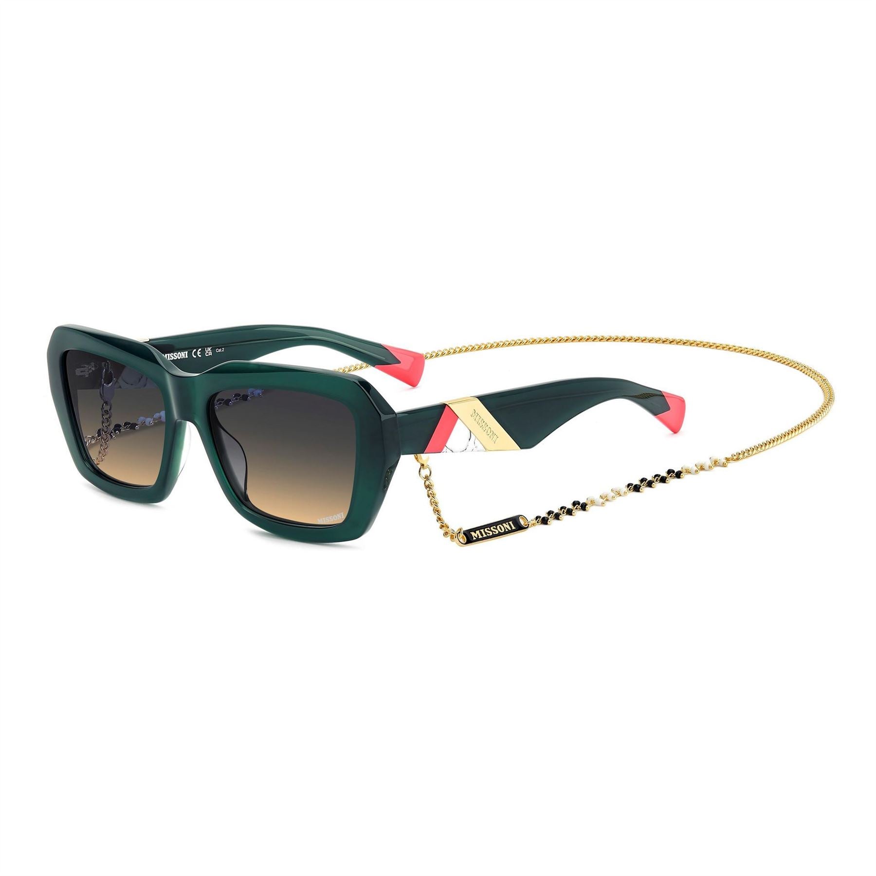 Missoni Rectangular Round Sunglasses