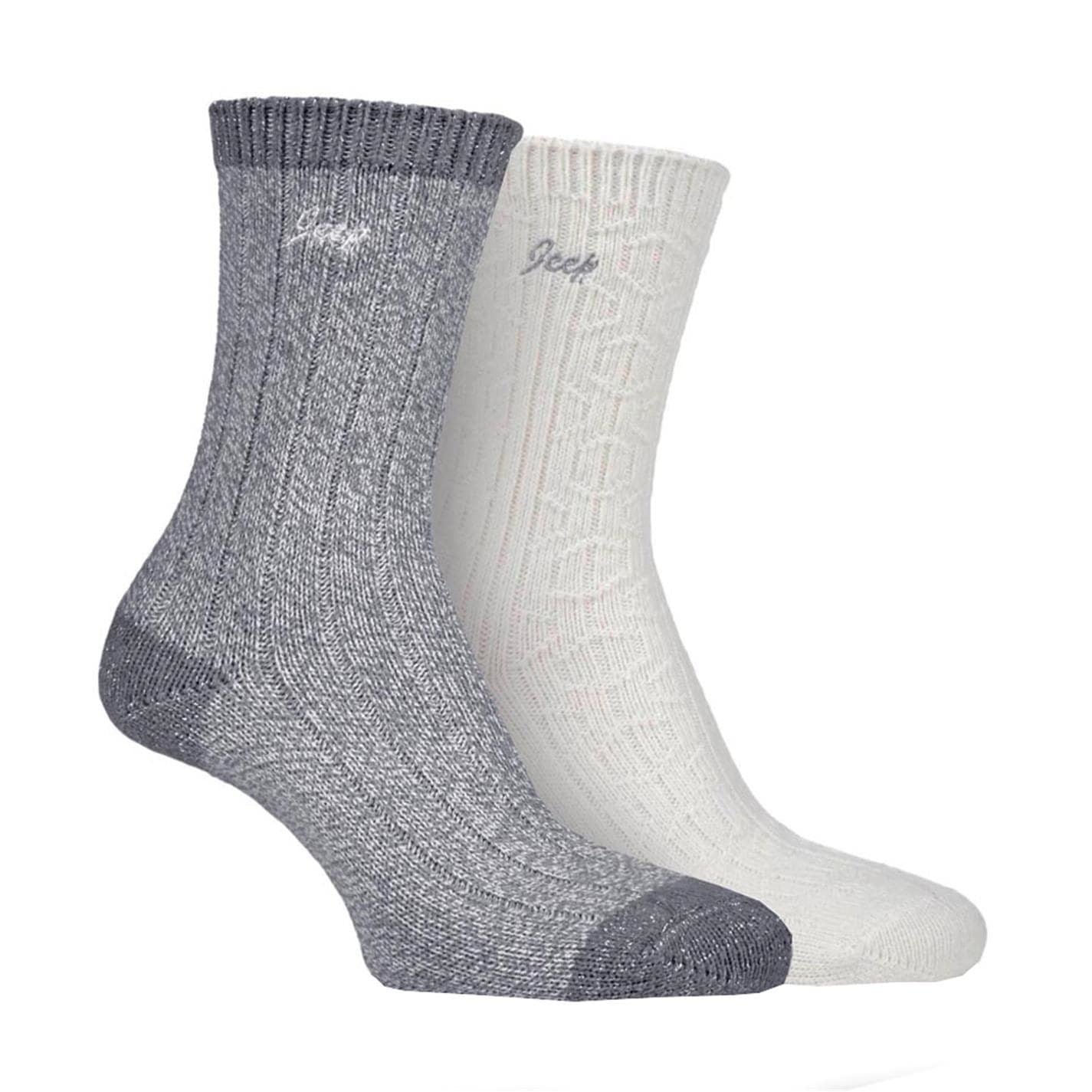Jeep 2 Pack Super Soft Boot Socks Ladies
