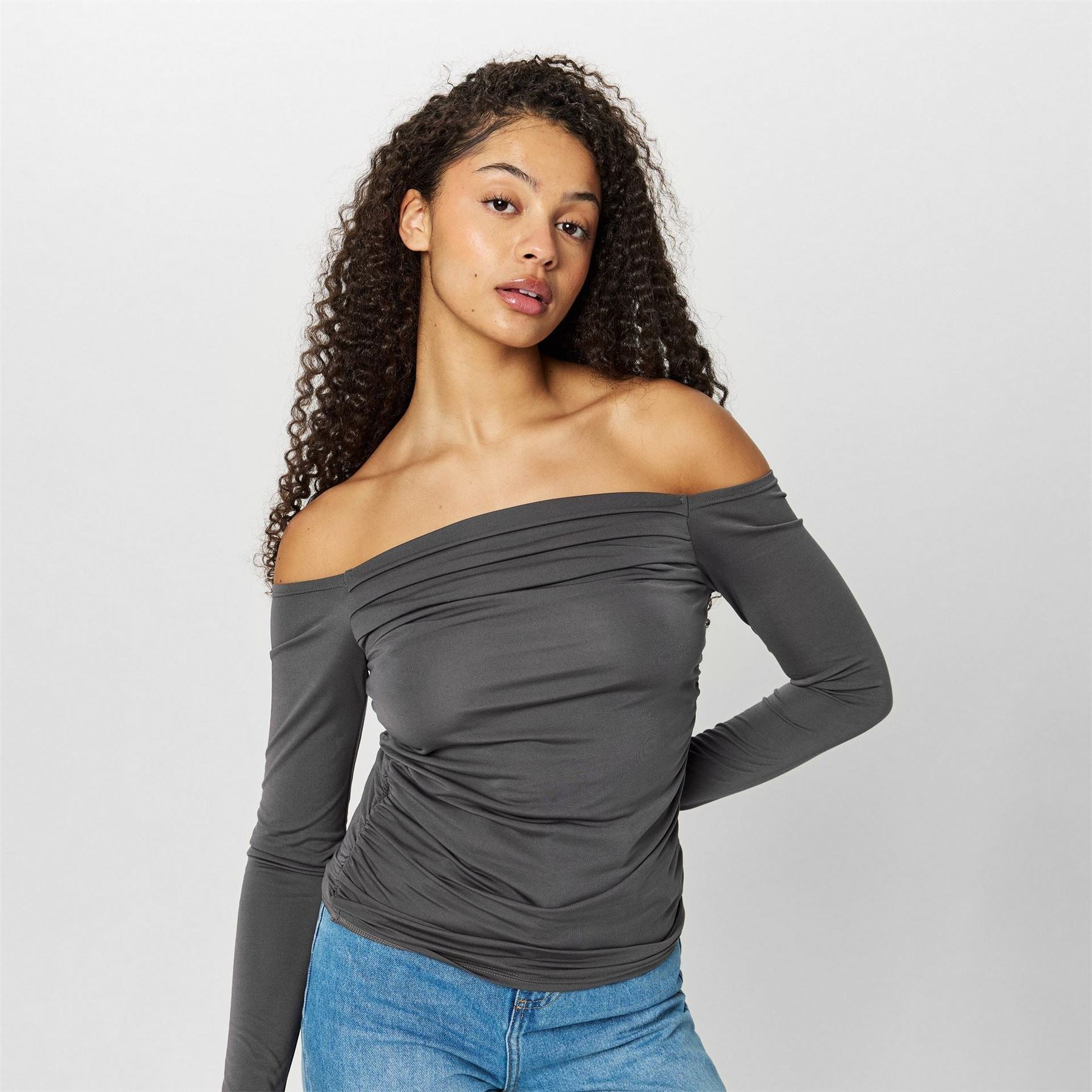 Jack Wills Ruched Long Sleeve T-Shirt