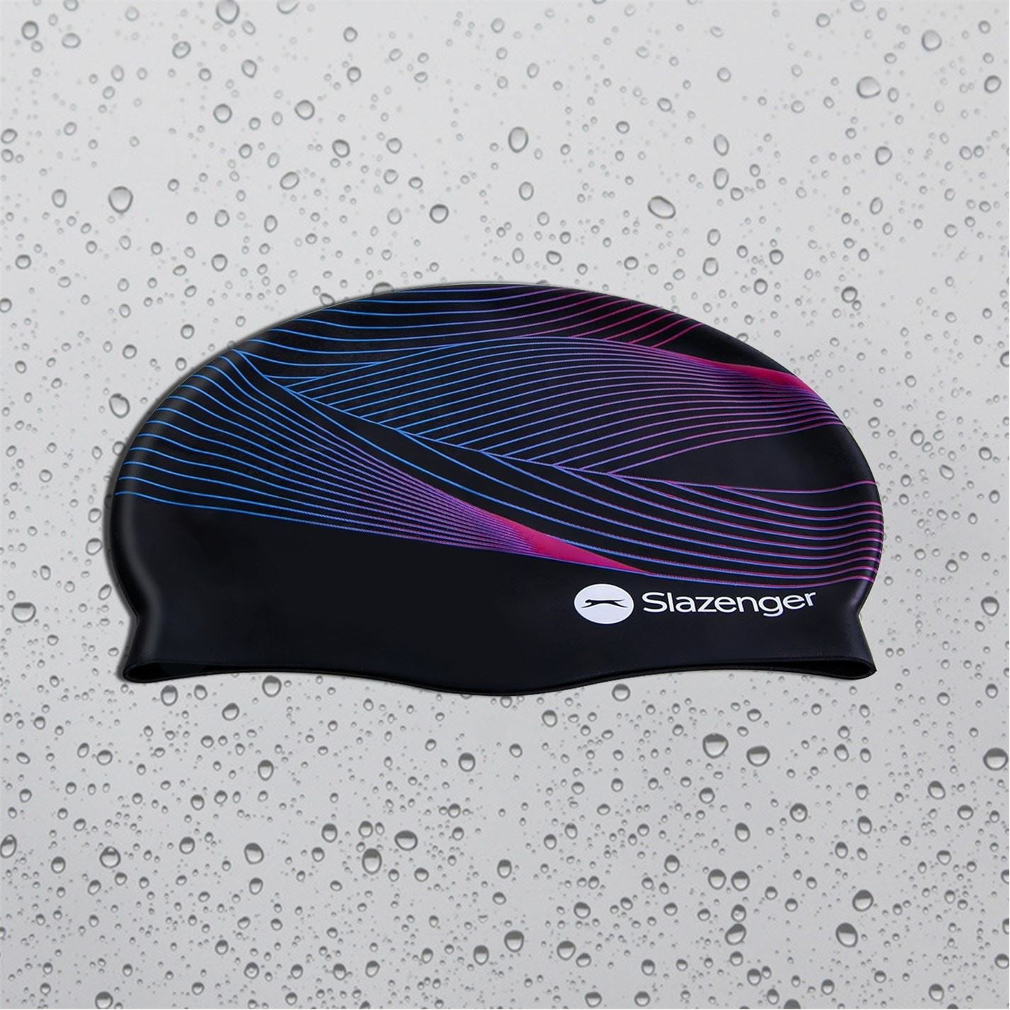 Slazenger Print Silicone Swimming Cap Adults