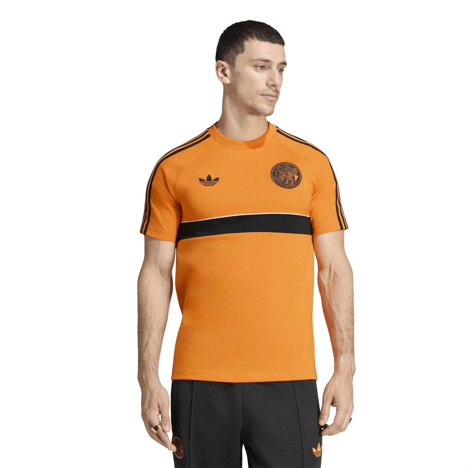 adidas Ajax Amsterdam Short Sleeve Cotton Crew Neck Slim Fit T-Shirt