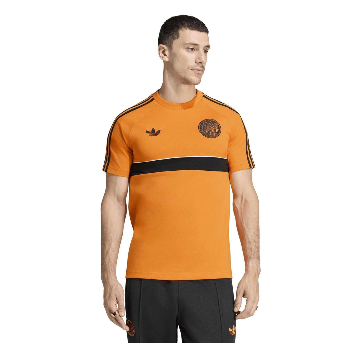 adidas Ajax Amsterdam Short Sleeve Cotton Crew Neck Slim Fit T-Shirt