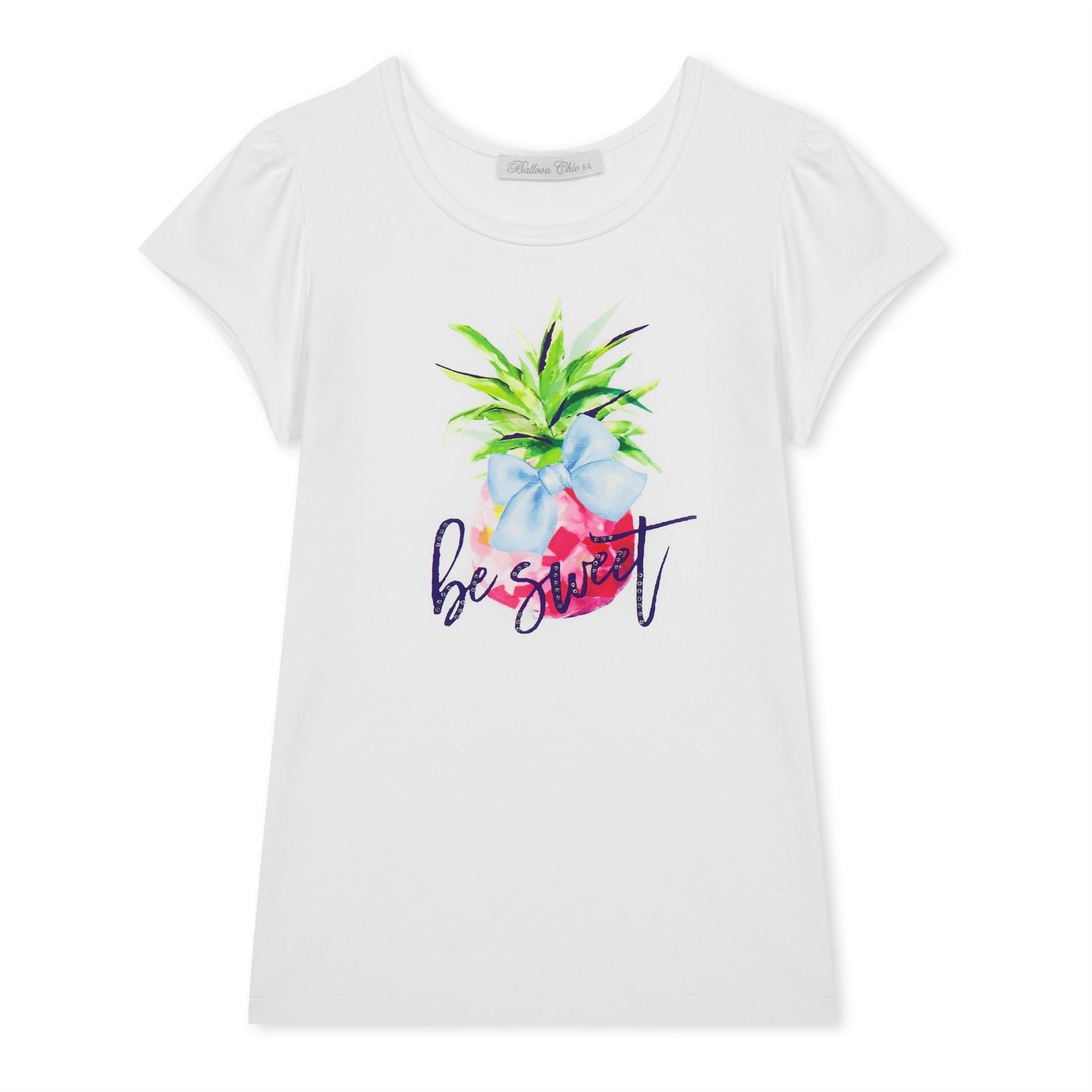Balloon Chic Pineapple Print Regular Fit T-Shirt