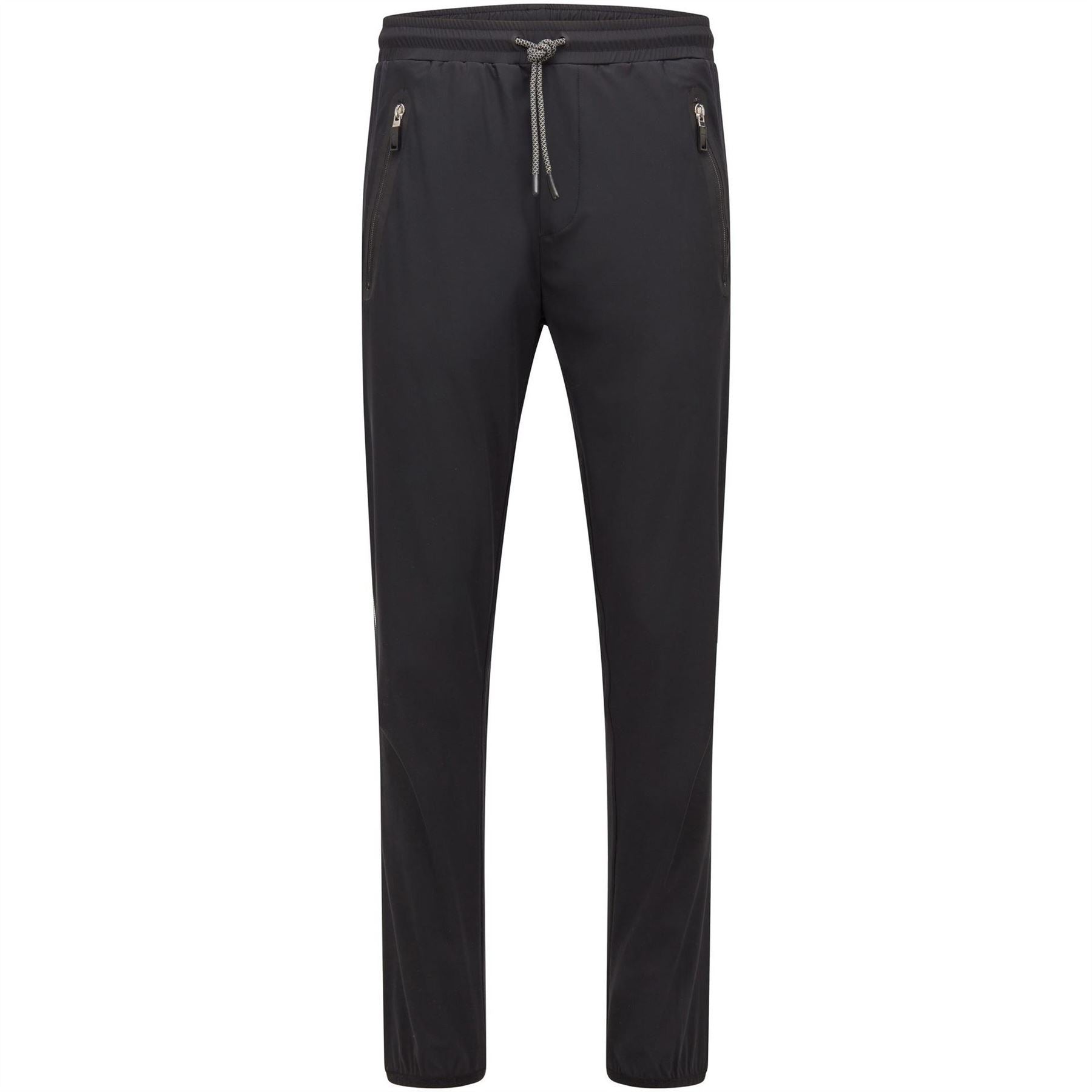 Boss Hwoven Black Closed Hem Woven Tracksuit Joggers