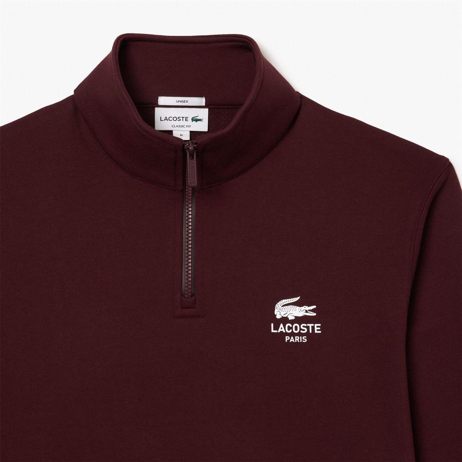 Lacoste Neck Zip Up Print Sweatshirt