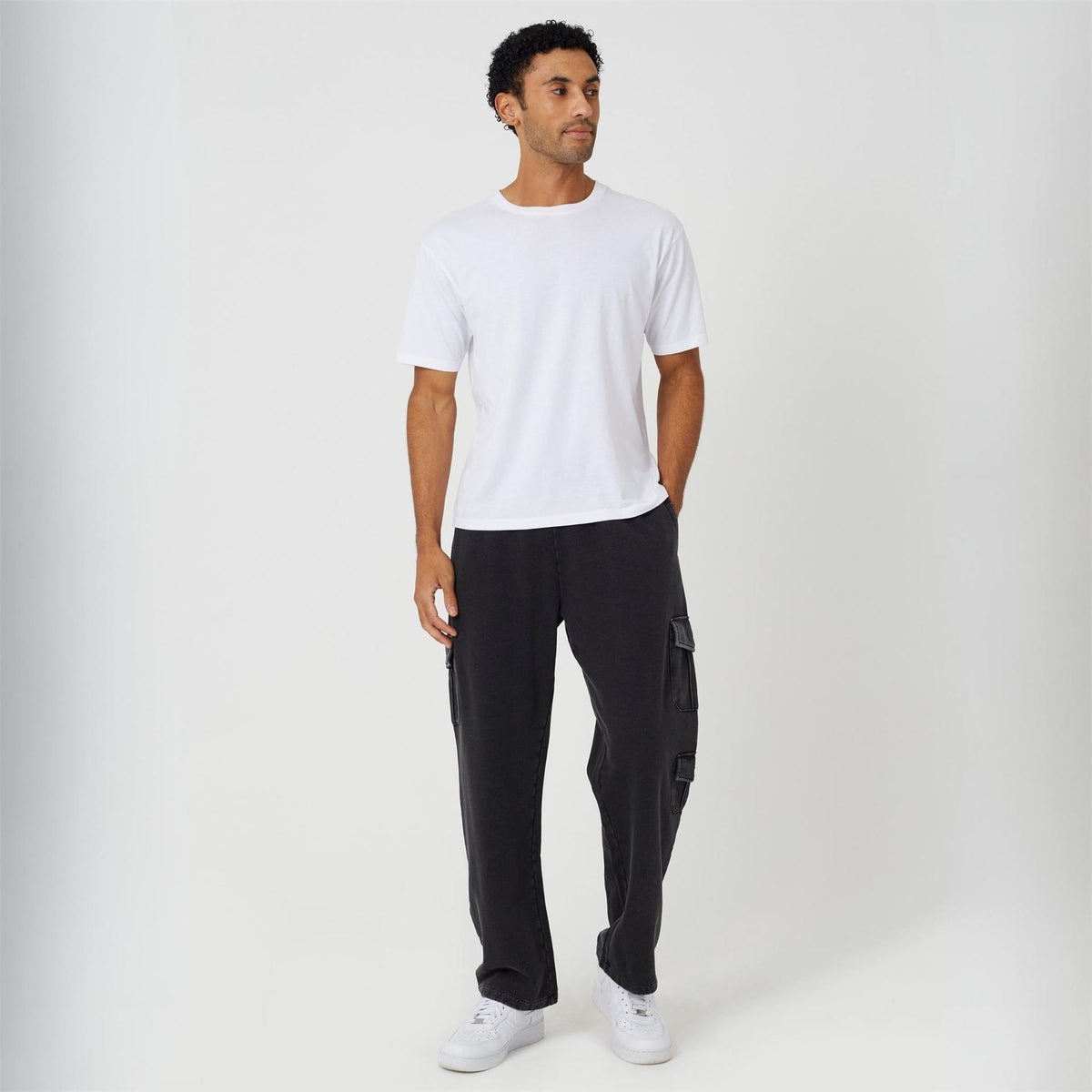 Brave Soul Mens Soul Wide Leg Cargo Jogger