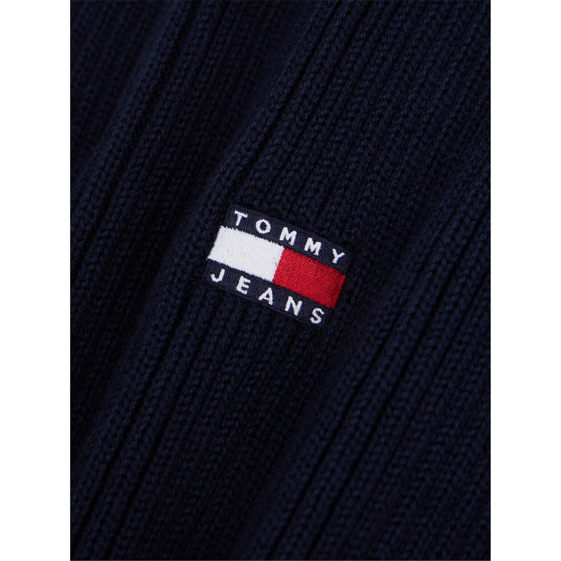 Tommy Jeans Ribbed Knit Scarf with Logo