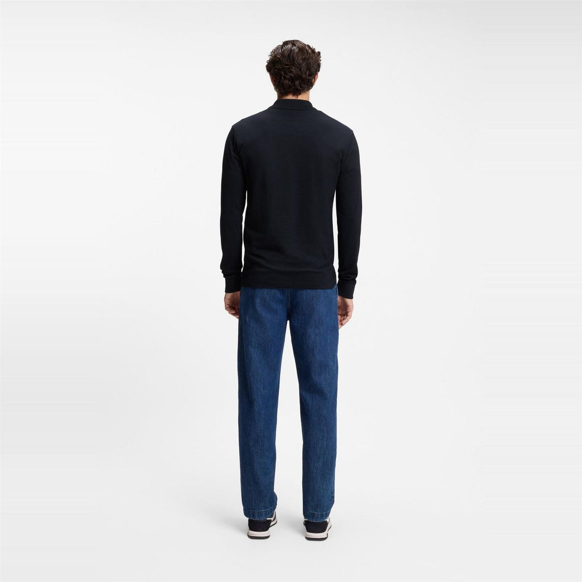 Boss BOSS ORANGE Passerby Premium Cotton Long Sleeve Polo Shirt with Logo Detail