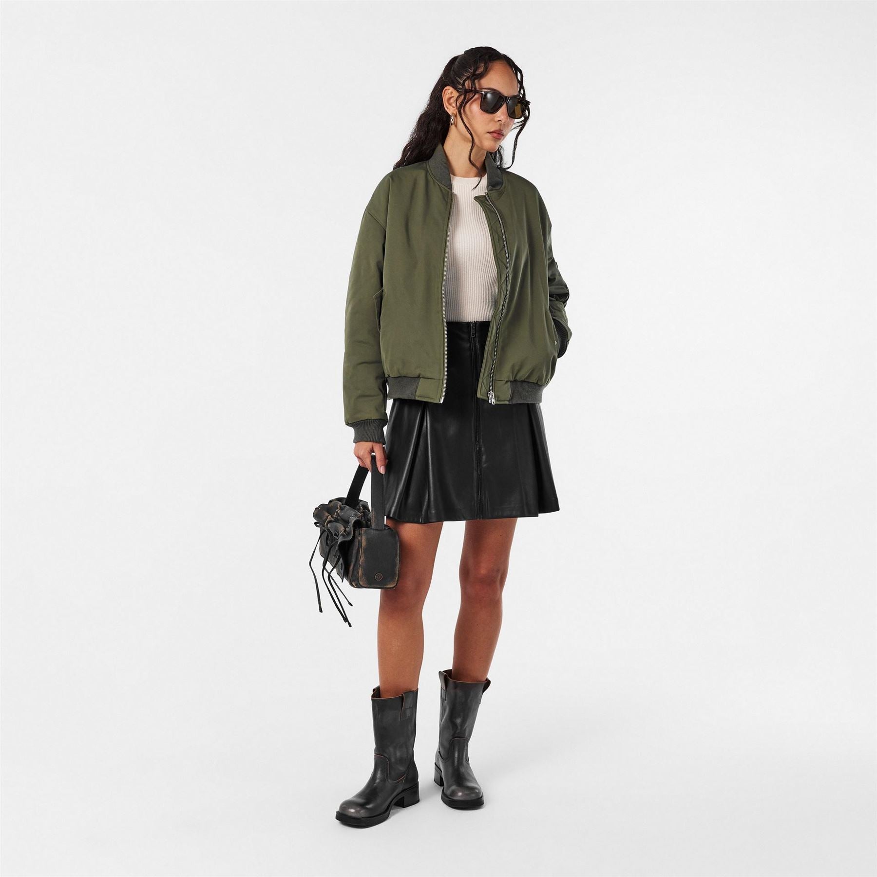 DKNY Pu Mini Skirt