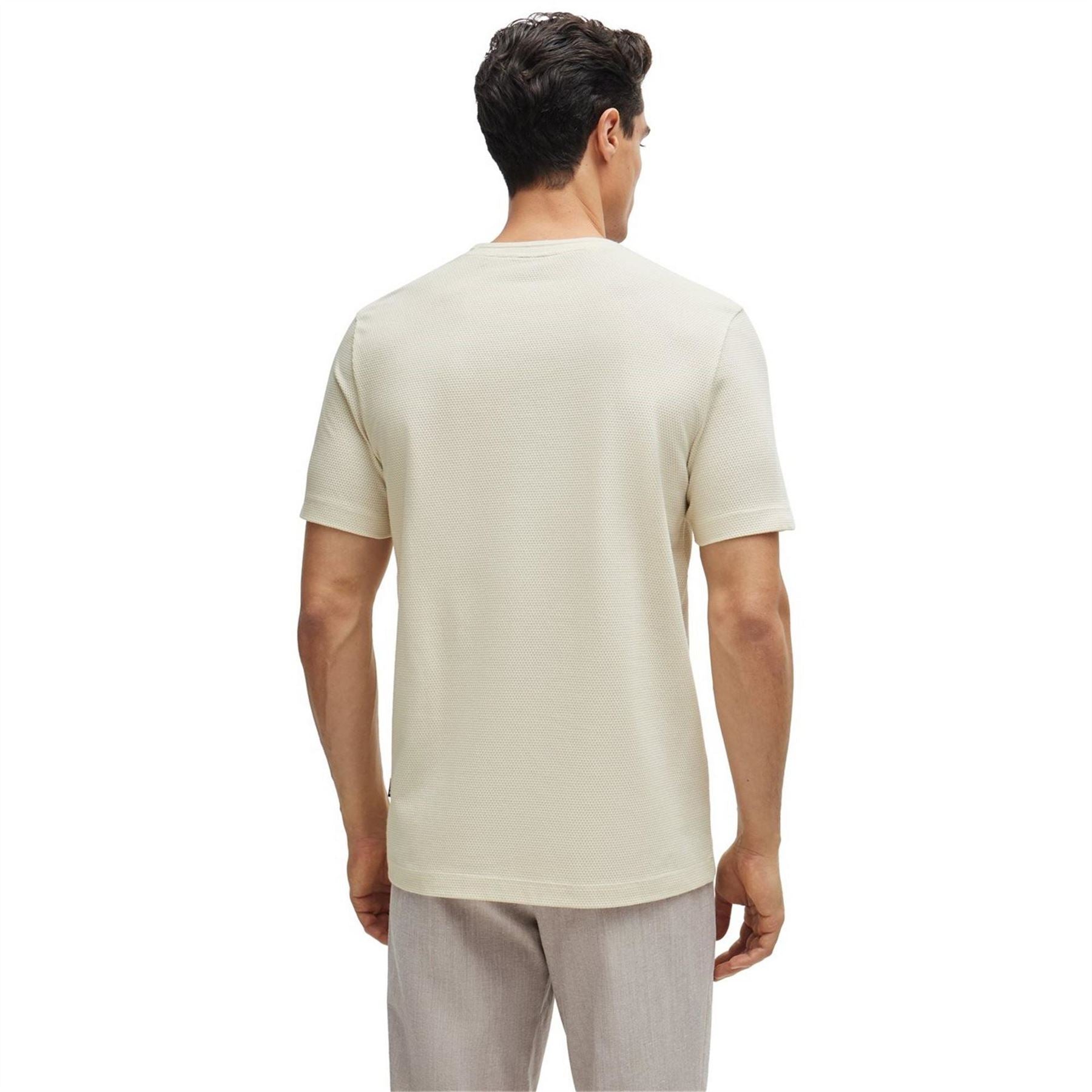 Boss Tiburt Bubble Structure Cotton Short Sleeve T-Shirt